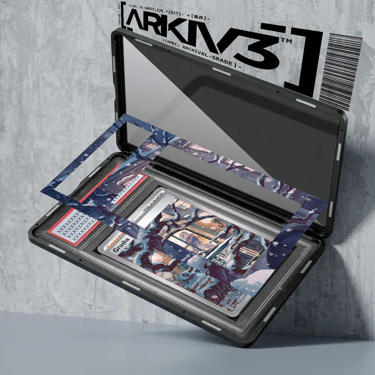 ARKIV3 PSA graded exploded mockup