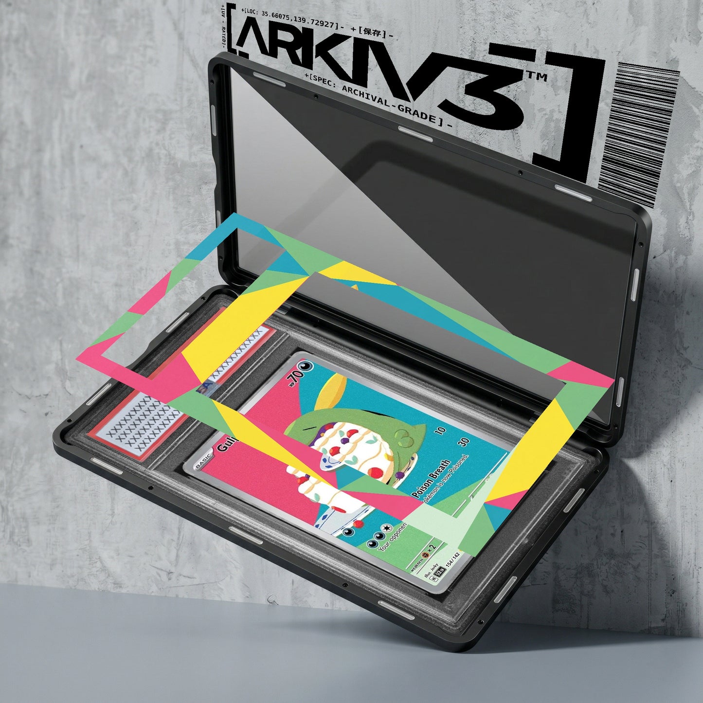 ARKIV3 PSA graded exploded mockup