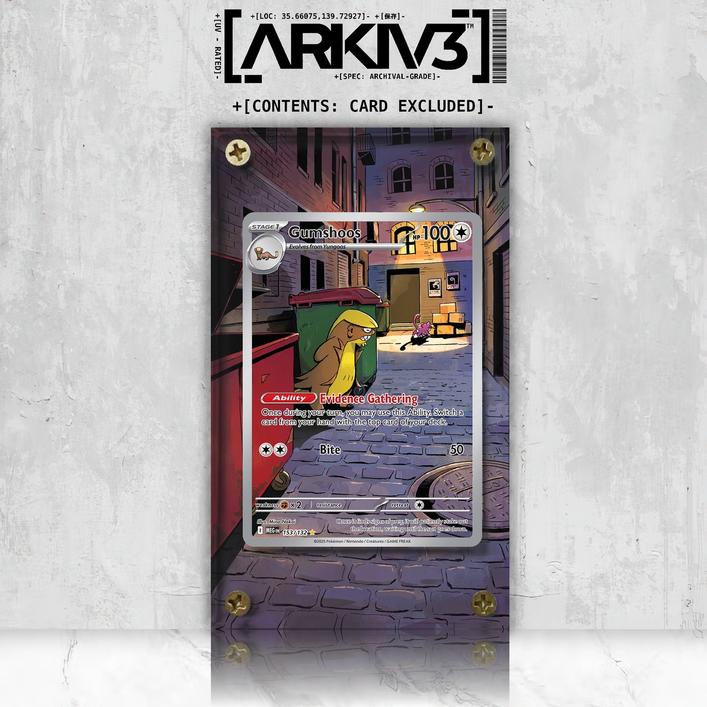 [UNIT: 153/132] // Gumshoos Extended Art Display Case - Raw