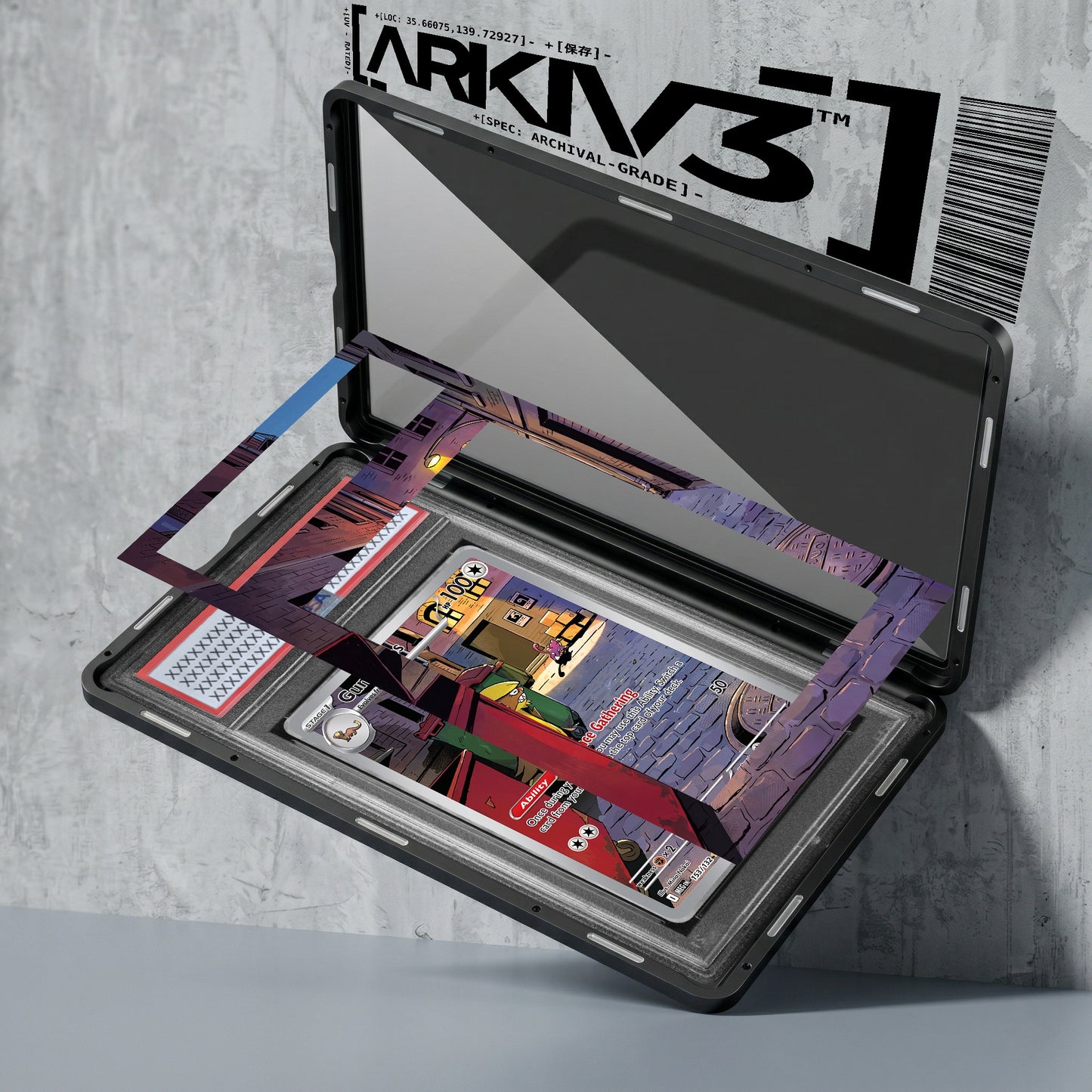 ARKIV3 PSA graded exploded mockup