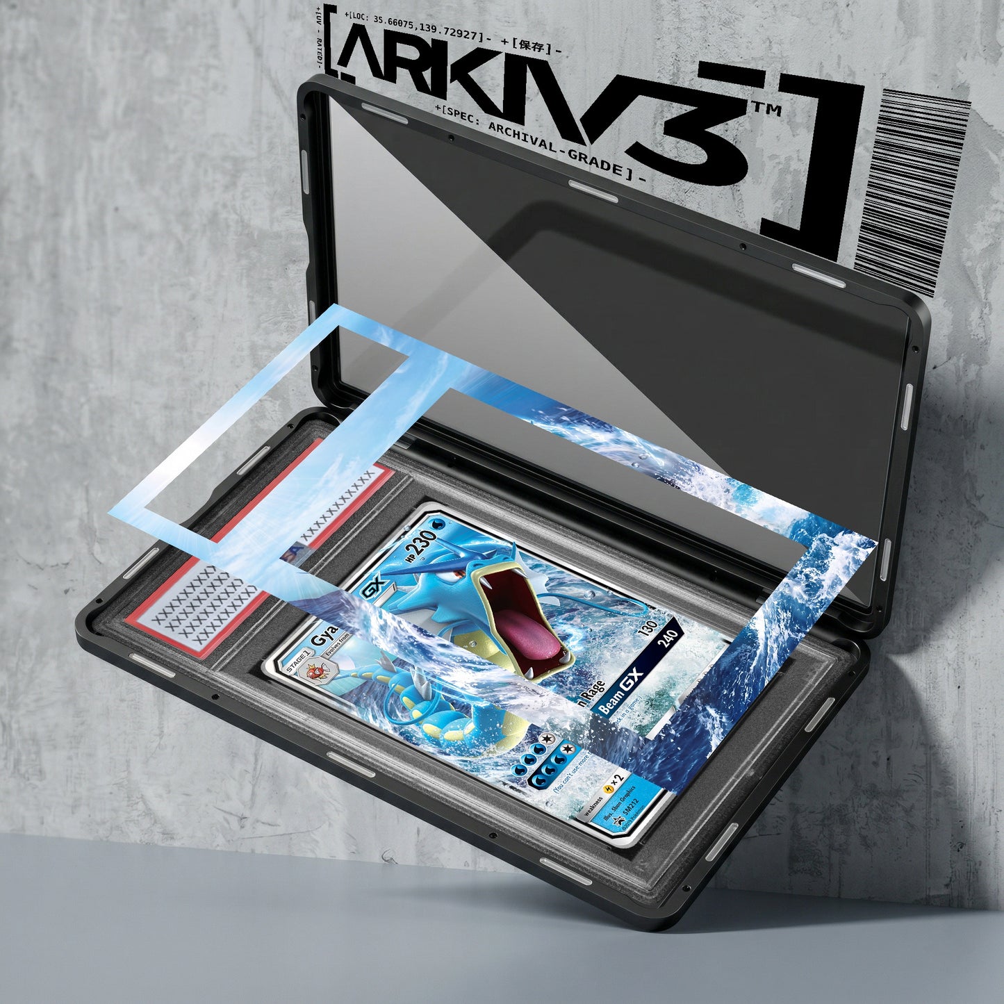 ARKIV3 PSA graded exploded mockup