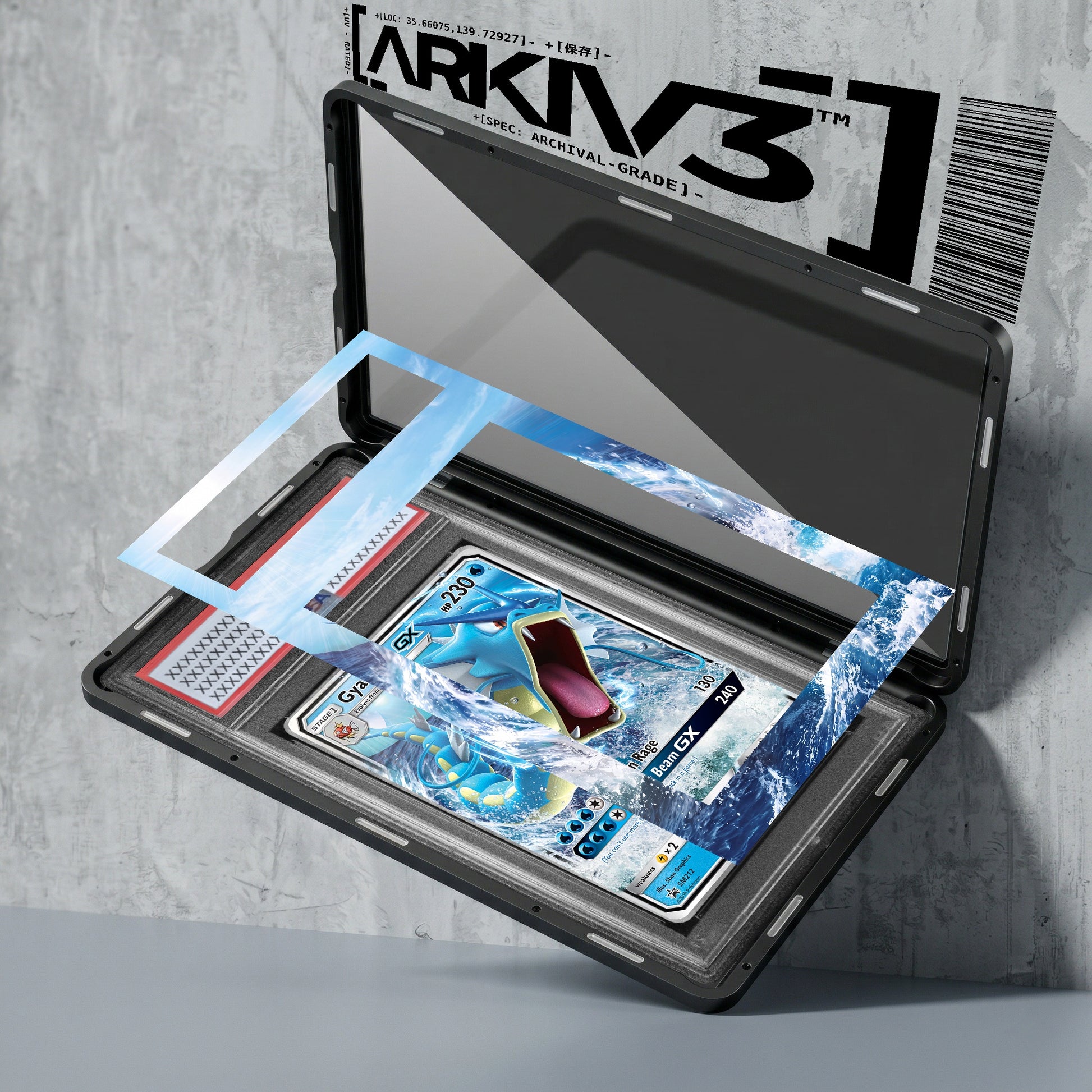 ARKIV3 PSA graded exploded mockup