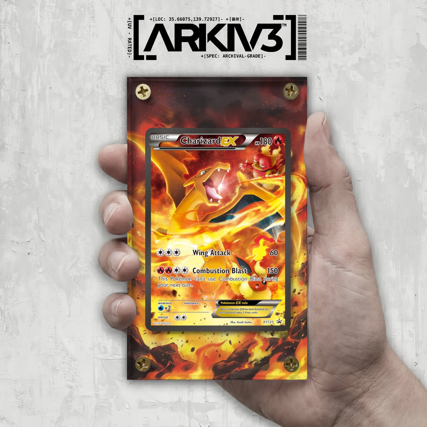 [UNIT: XY121] // Charizard EX Extended Art Display Case - Raw
