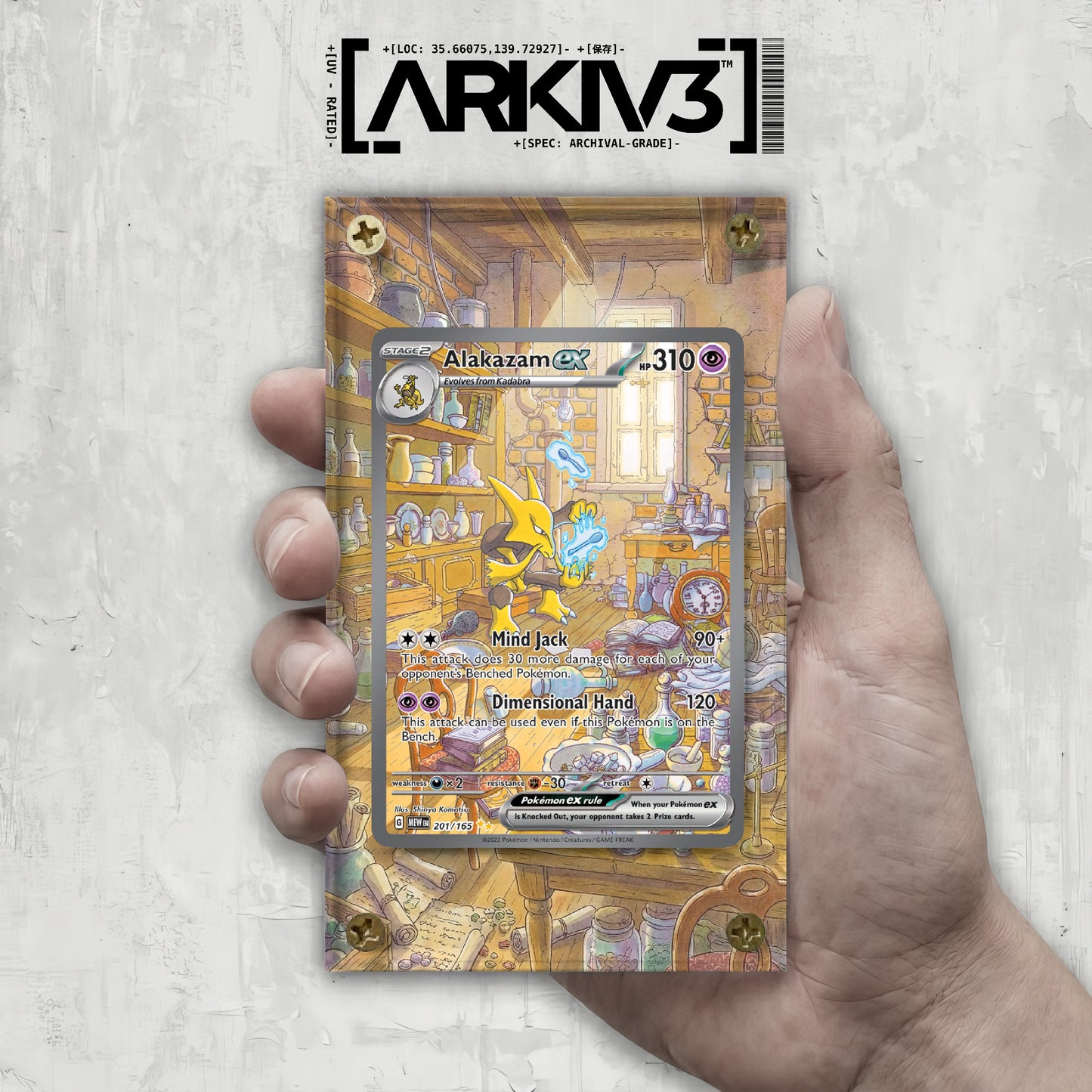 [UNIT: 201/165] // Alakazam ex Extended Art Display Case - Raw