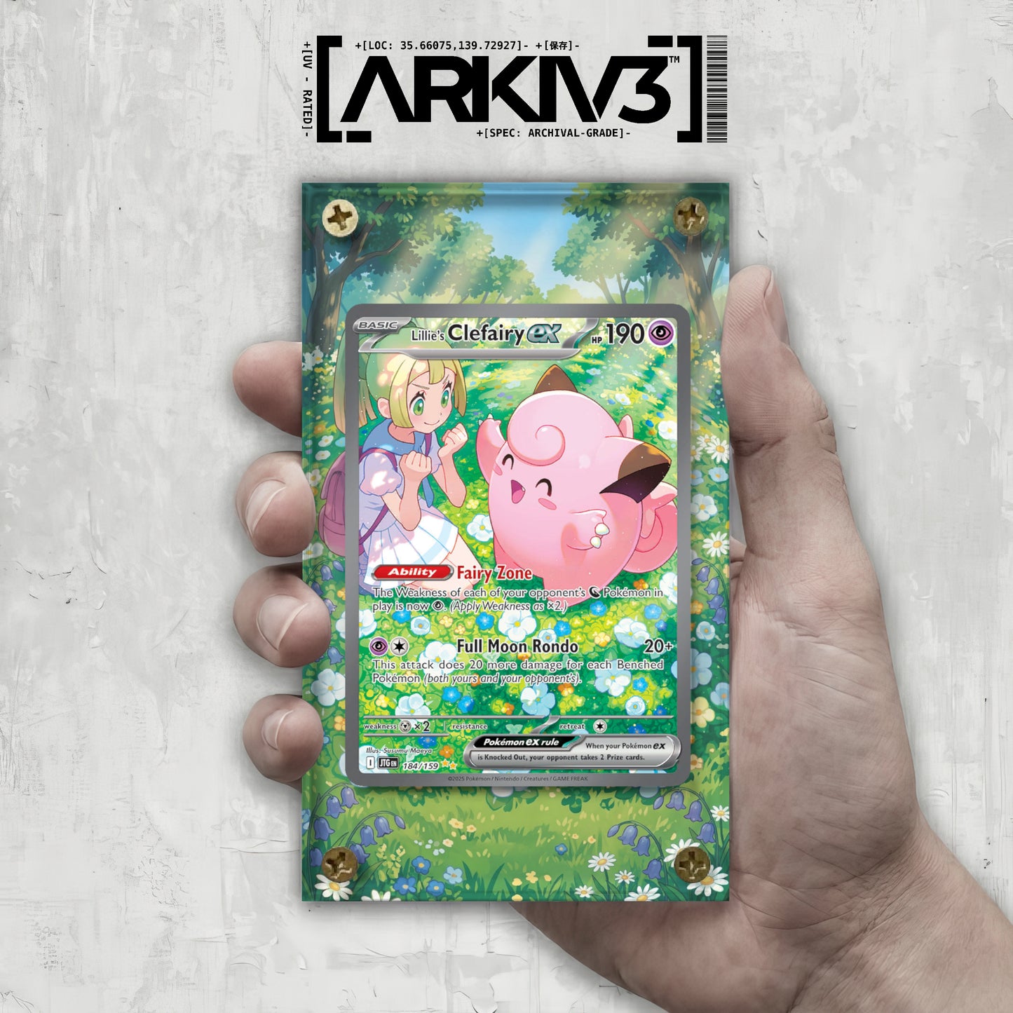 [UNIT: 184/159] // Lillie's Clefairy ex Extended Art Display Case - Raw