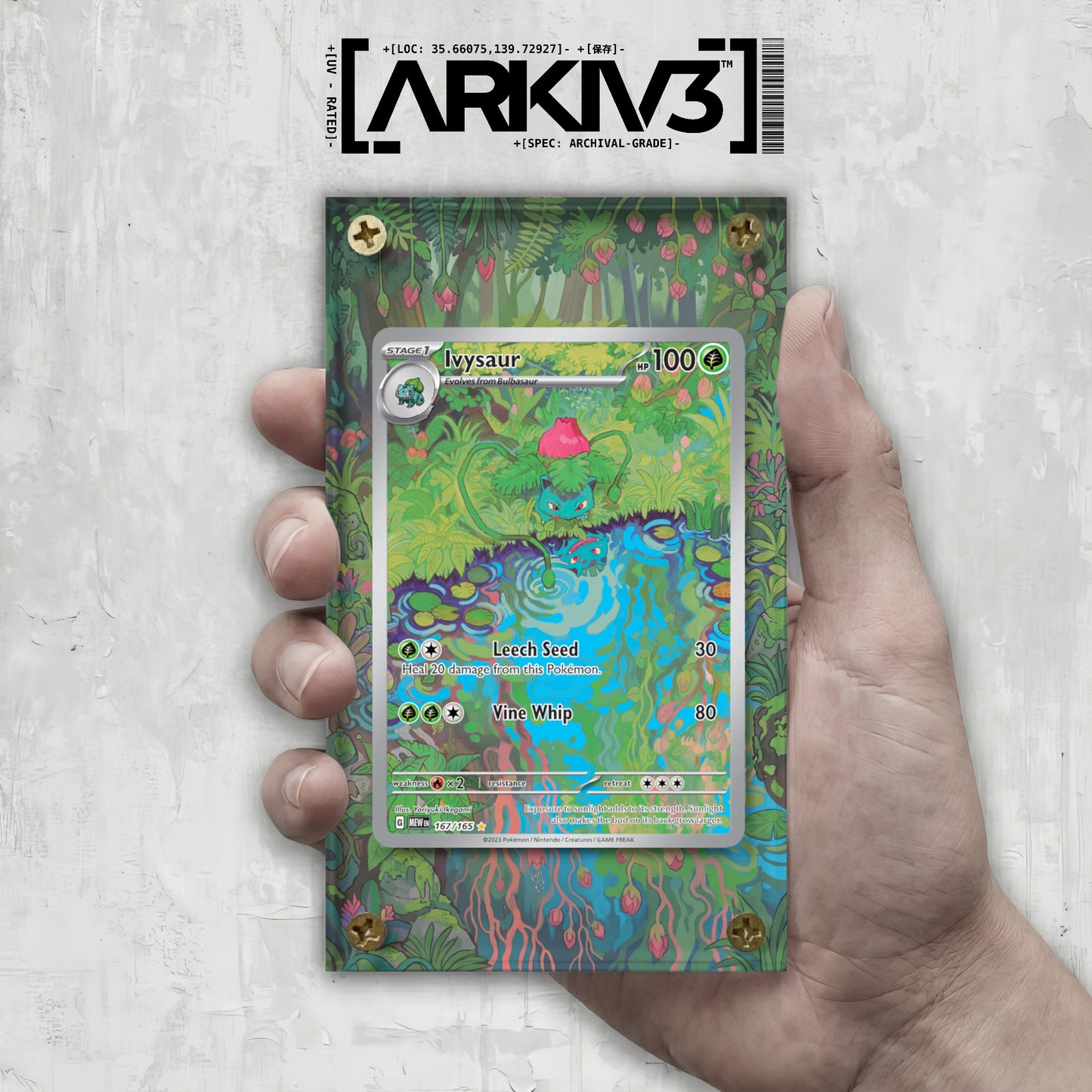 [UNIT: 167/165] // Ivysaur Extended Art Display Case - Raw