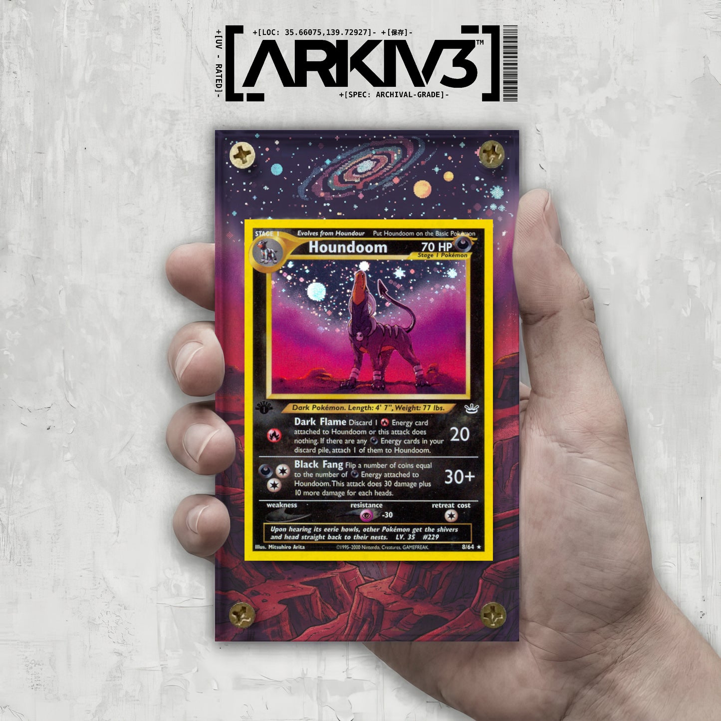 [UNIT:8/64] // Houndoom Extended Art Display Case - Raw