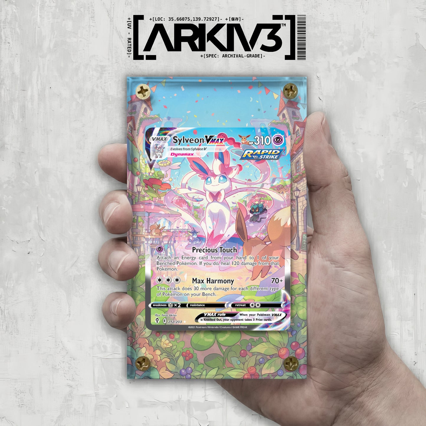 [UNIT: 212/203] // Sylveon Vmax Extended Art Display Case - Raw