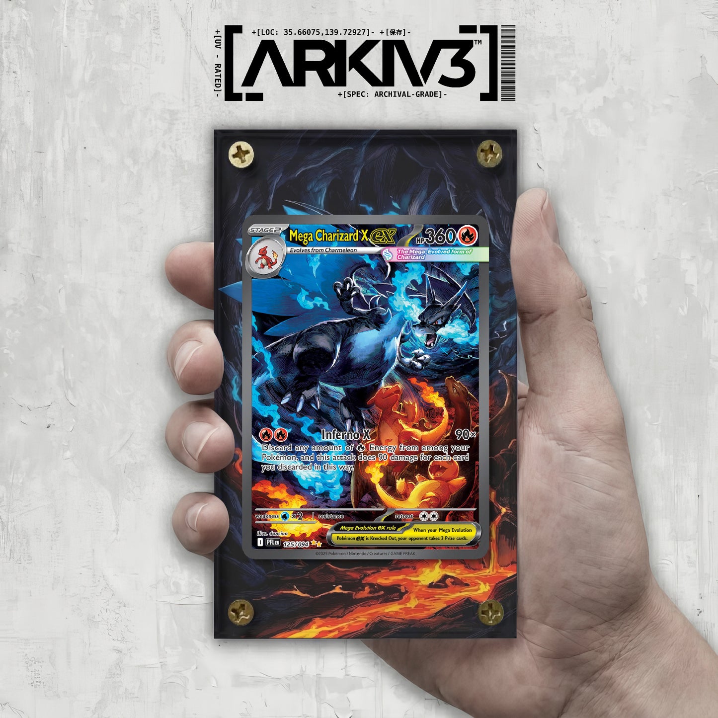 [UNIT: 125/094] // Mega Charizard X ex Extended Art Display Case - Raw