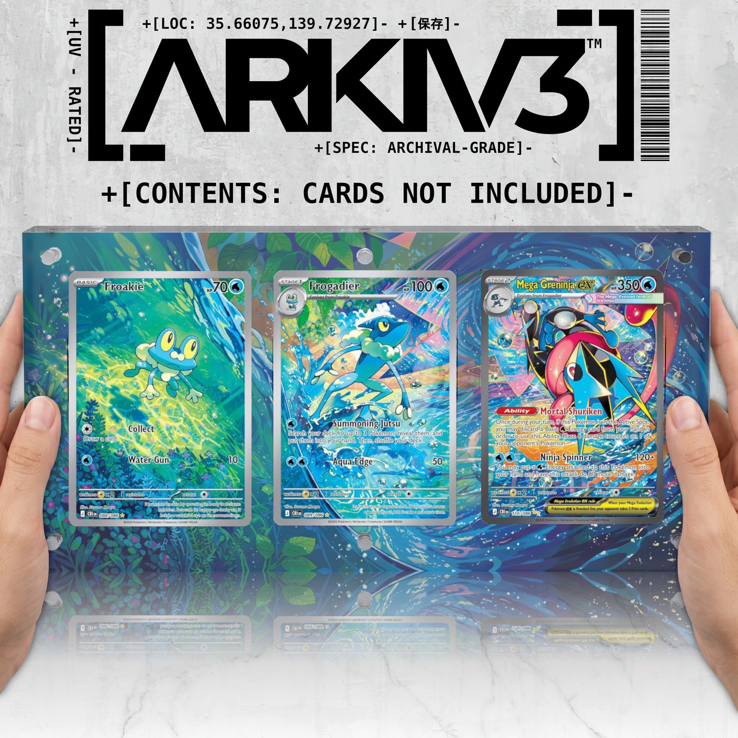 [UNIT: 116/086, 089/086, 088/086] // Mega Greninja ex, Frogadier & Froakie Extended Art Triptych - Raw