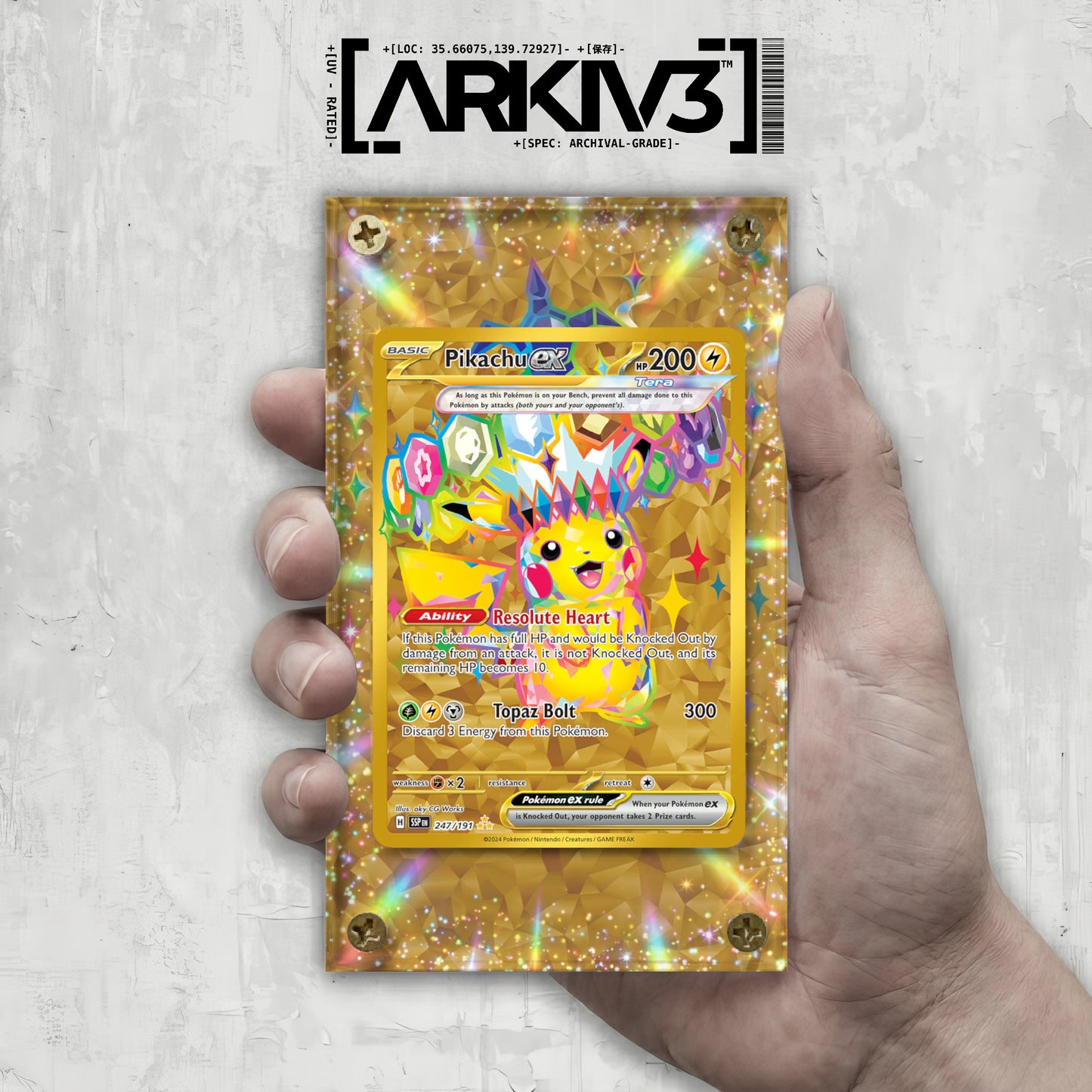 [UNIT: 247/191] // Pikachu ex Extended Art Display Case - Raw