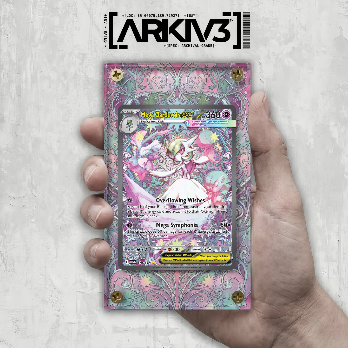 [UNIT: 178/132] // Mega Gardevoir ex Extended Art Display Case - Raw