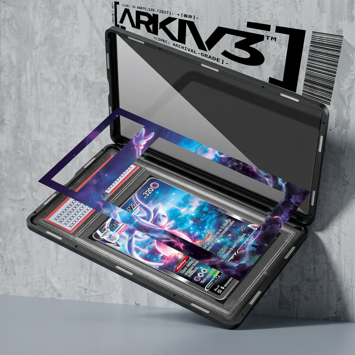 ARKIV3 PSA graded exploded mockup
