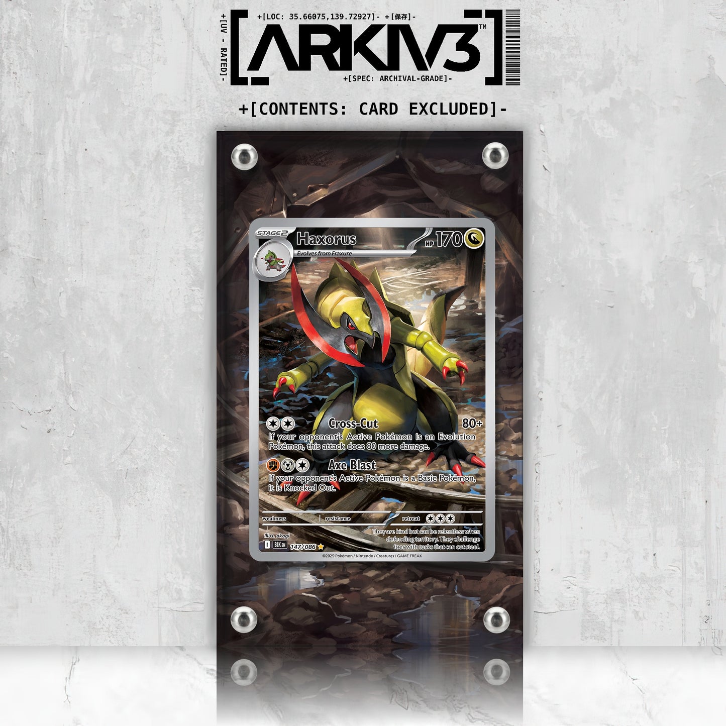 [UNIT: 147/86] // Haxorus Extended Art Display Case - Raw