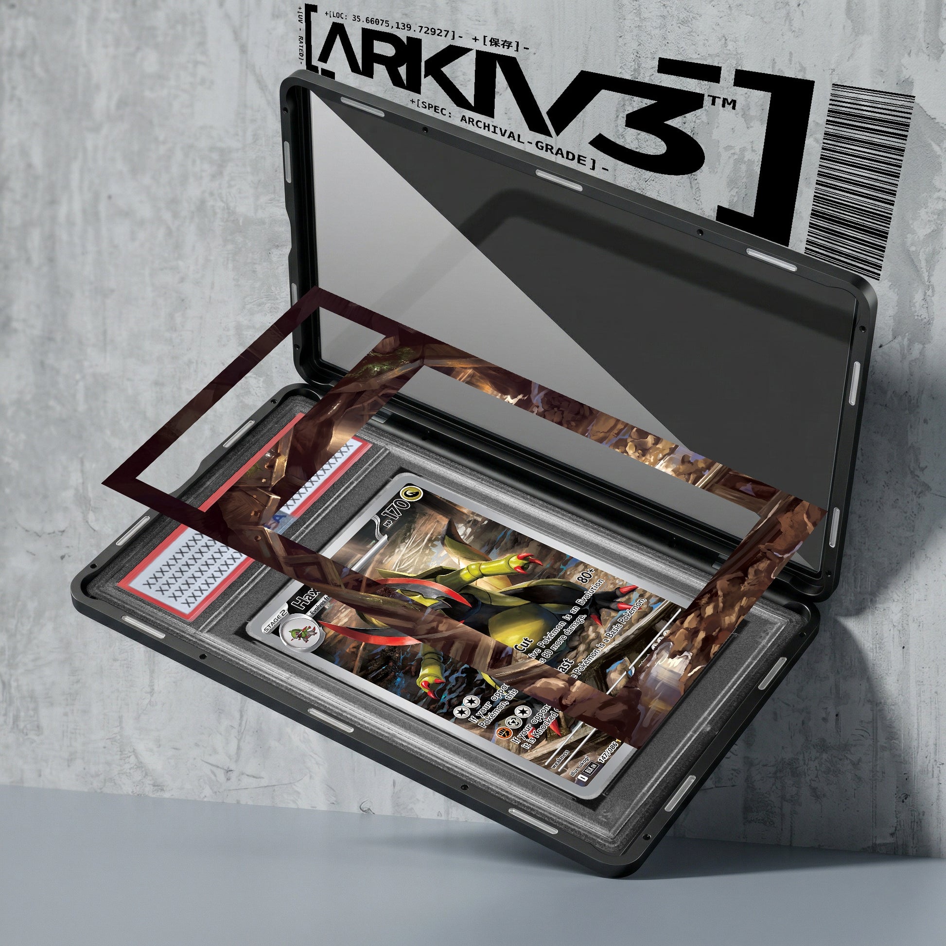ARKIV3 PSA graded exploded mockup