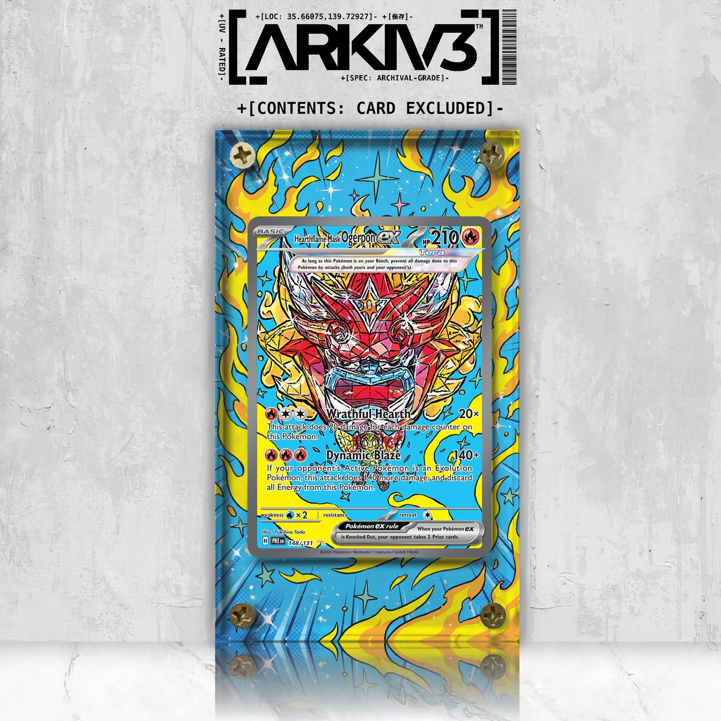 [UNIT: 148/131] // Hearthflame Mask Ogerpon ex Extended Art Display Case - Raw