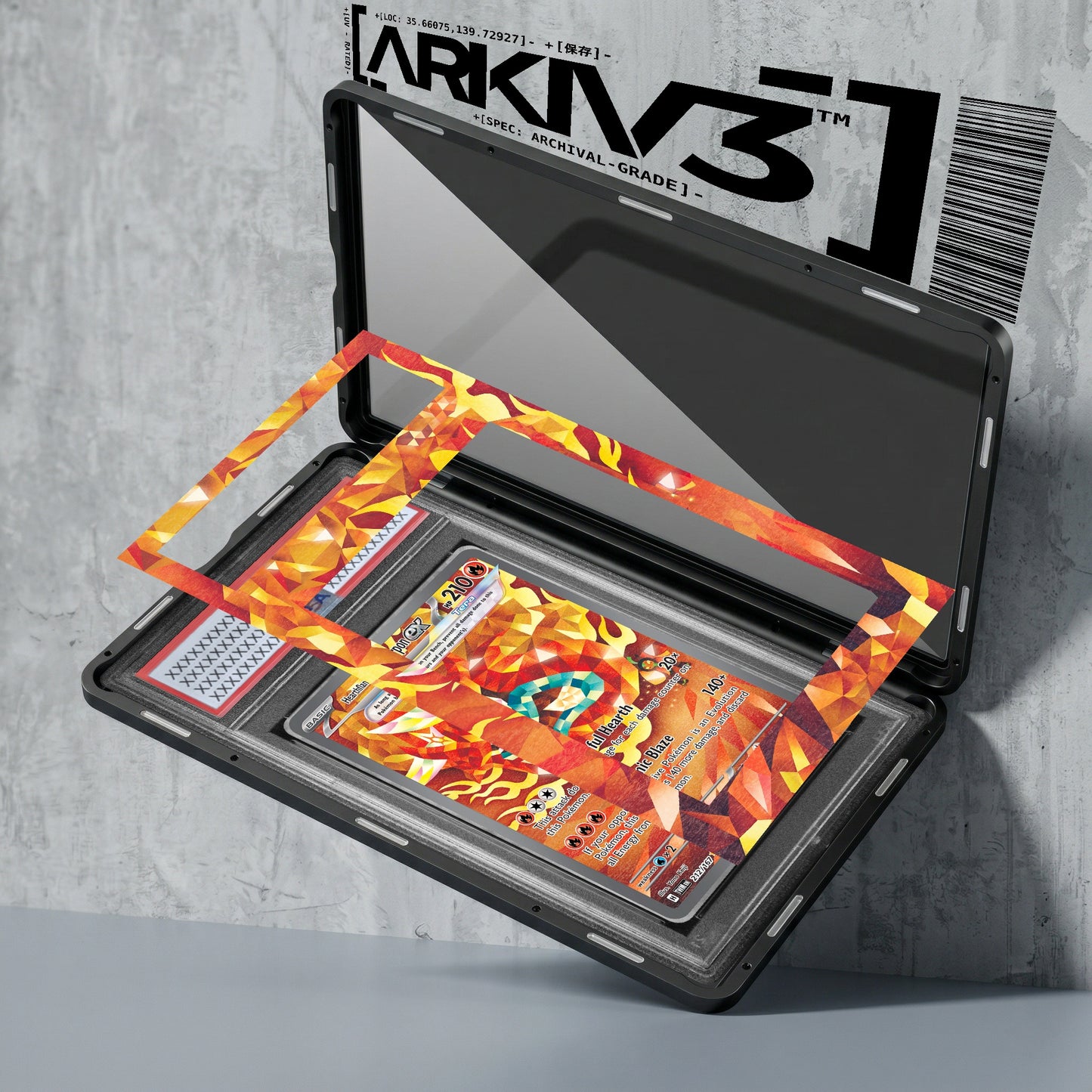 ARKIV3 PSA graded exploded mockup
