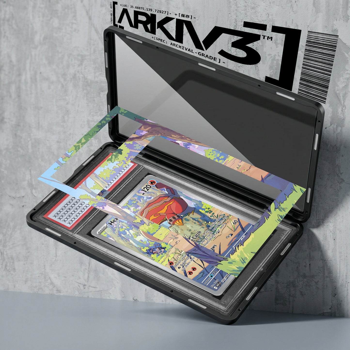 ARKIV3 PSA graded exploded mockup