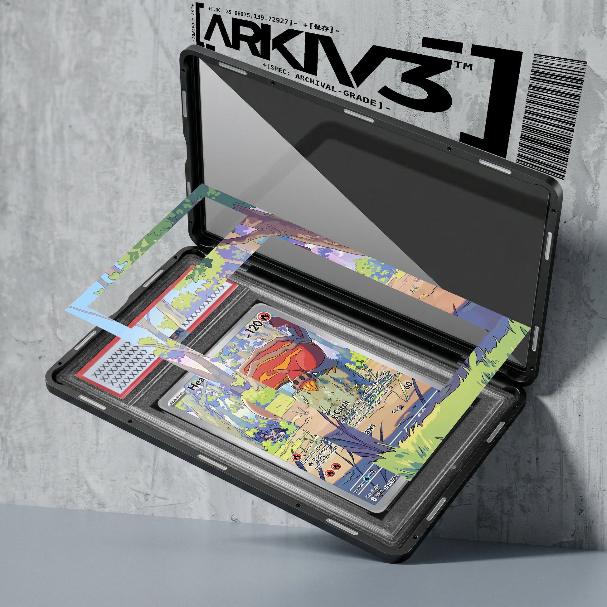 ARKIV3 PSA graded exploded mockup