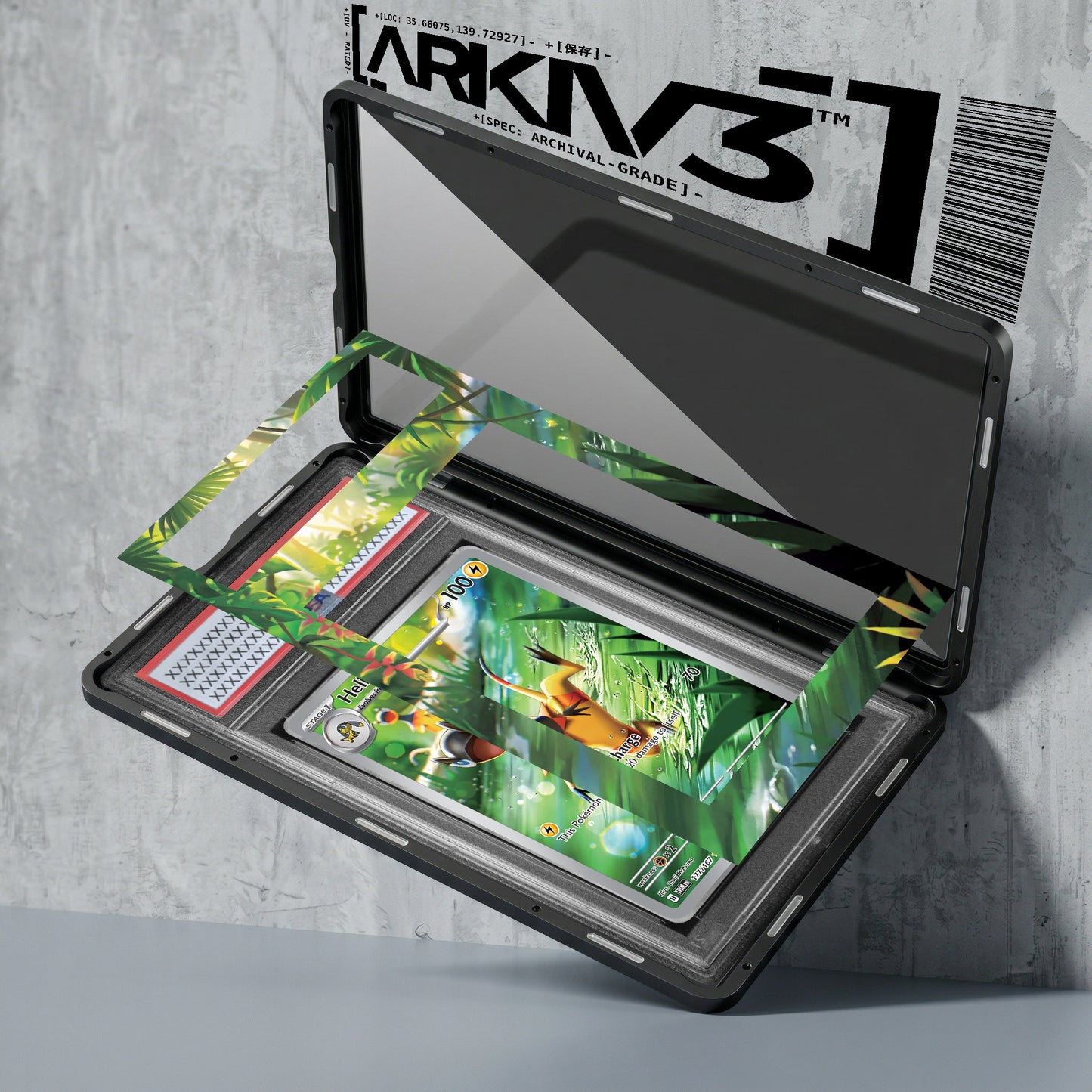 ARKIV3 PSA graded exploded mockup