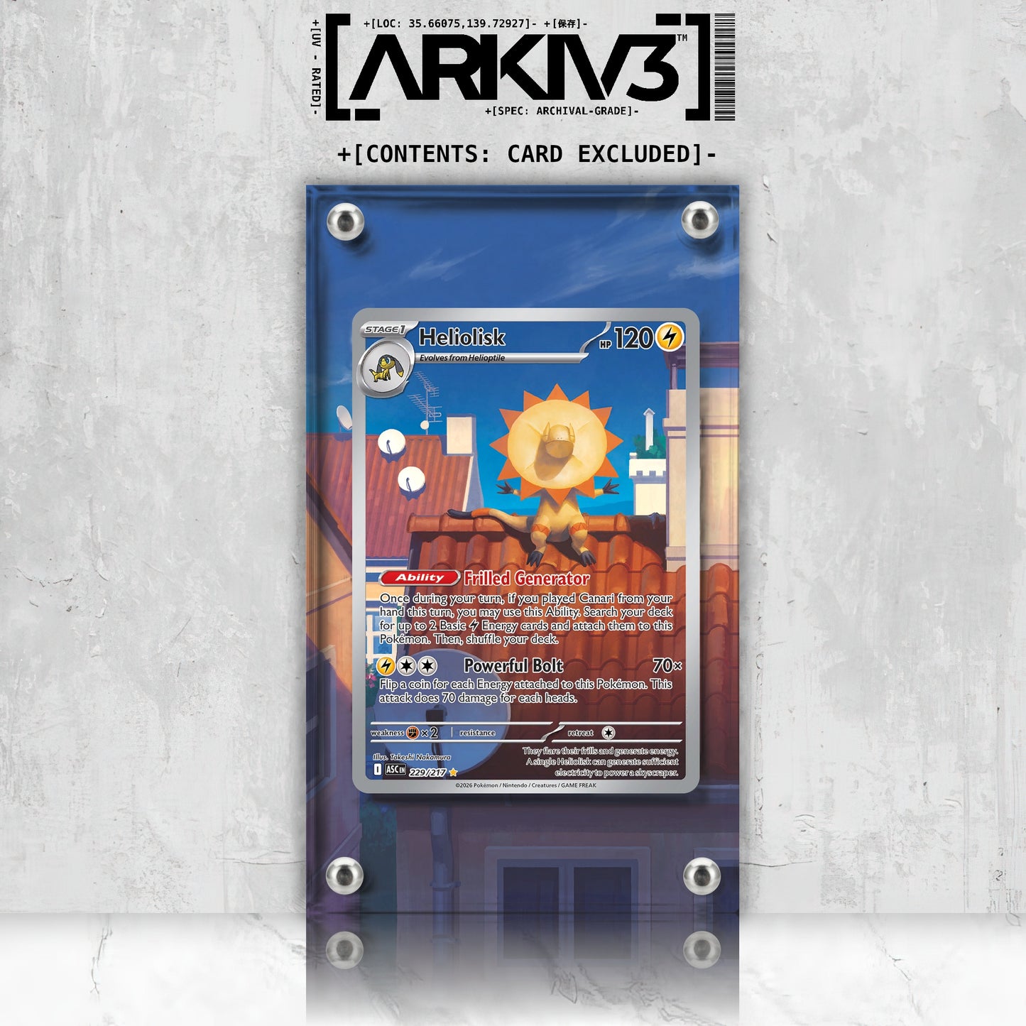 [UNIT: 229/217] // Heliolisk Extended Art Display Case - Raw