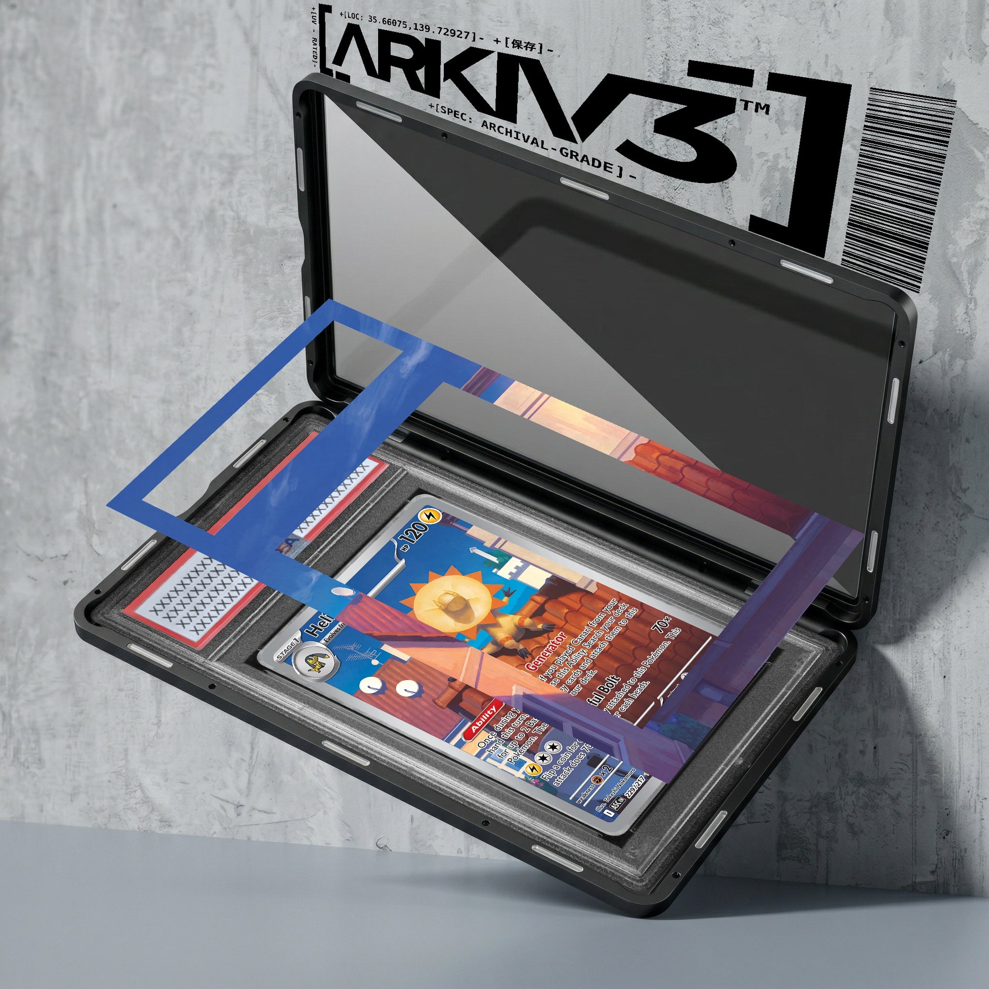 ARKIV3 PSA graded exploded mockup