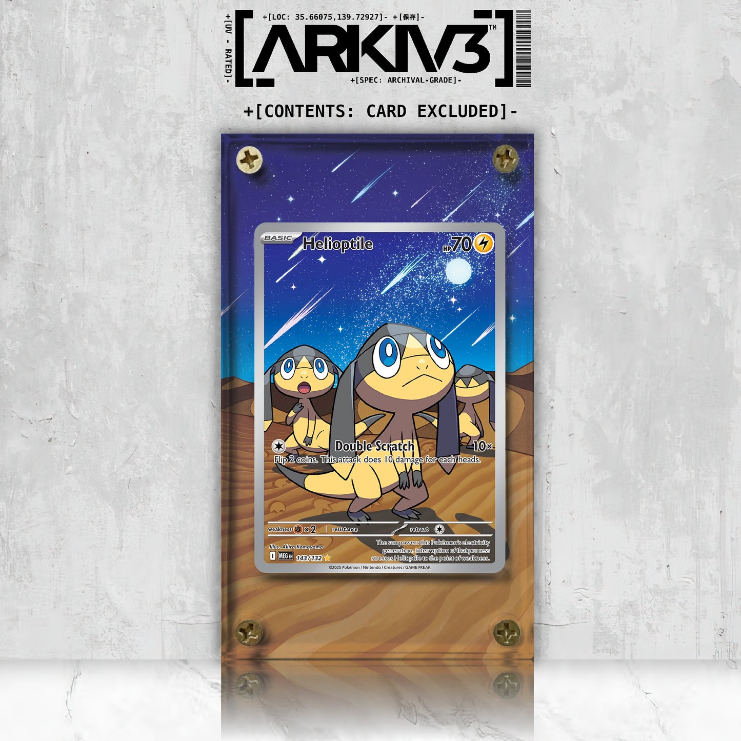[UNIT: 143/132] // Helioptile Extended Art Display Case - Raw