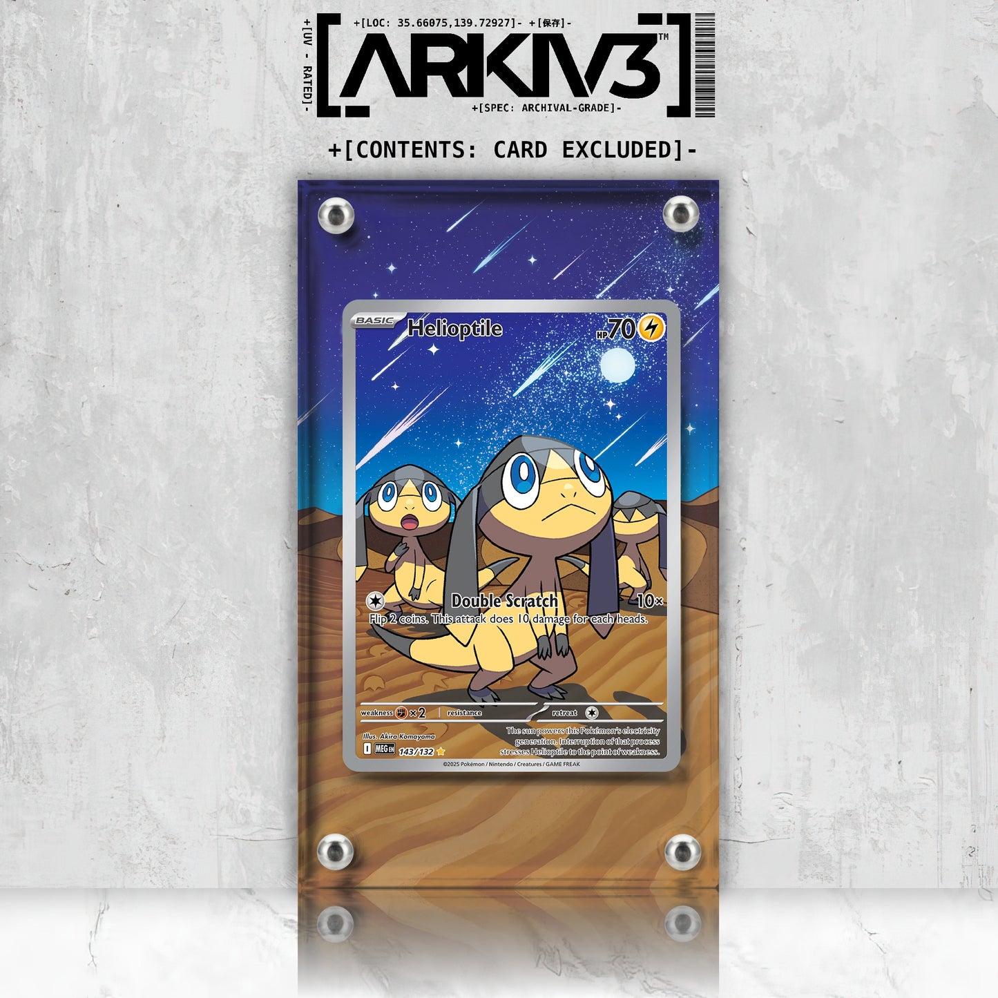 [UNIT: 143/132] // Helioptile Extended Art Display Case - Raw