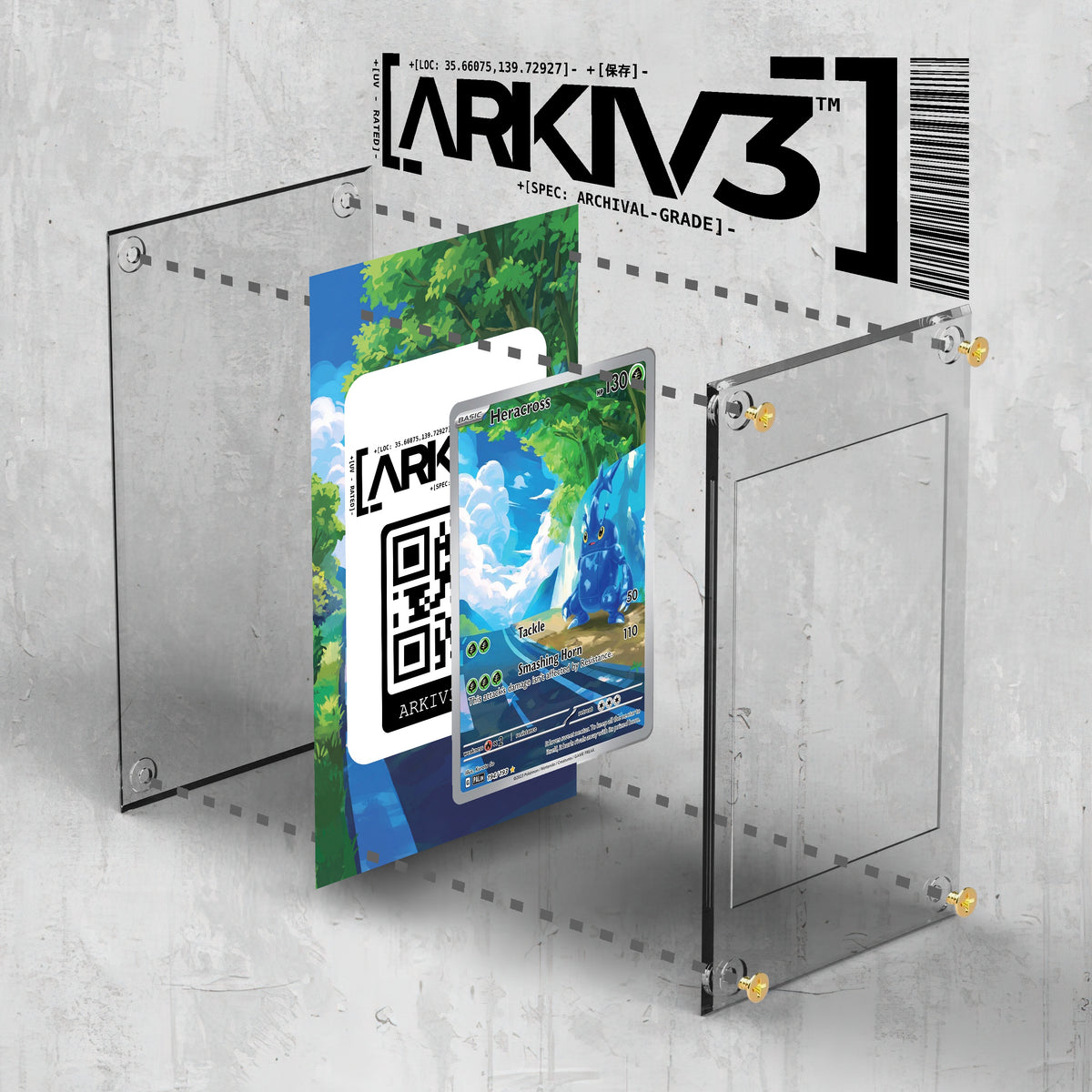[UNIT: 194/193] // Heracross Extended Art Display Case - Raw