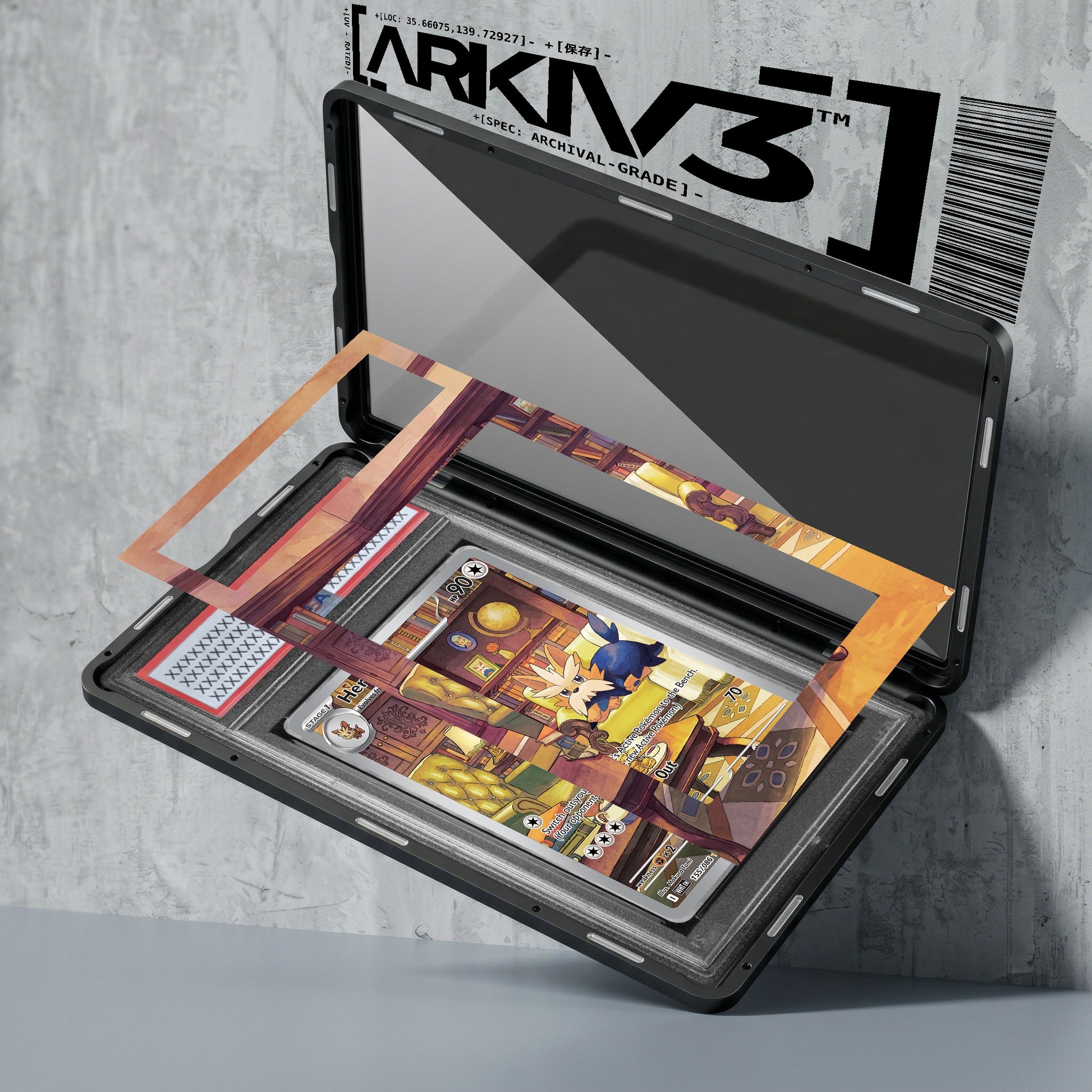 ARKIV3 PSA graded exploded mockup