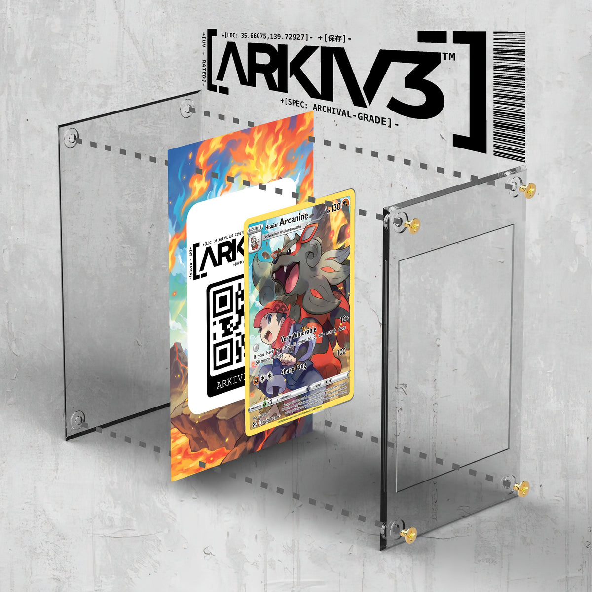 [UNIT: TG08/TG30] // Hisuian Arcanine Extended Art Display Case - Raw