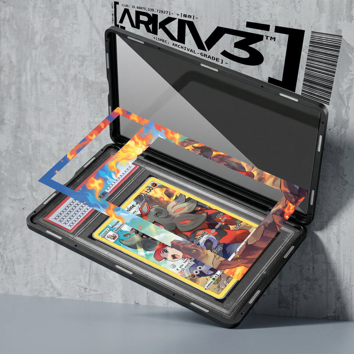 ARKIV3 PSA graded exploded mockup