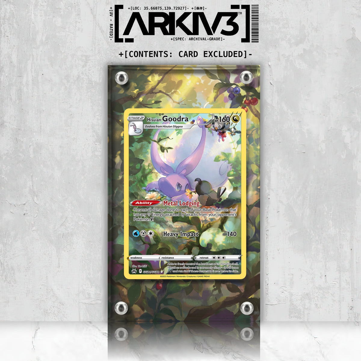 [UNIT: GG21/70] // Hisuian Goodra Extended Art Display Case - Raw