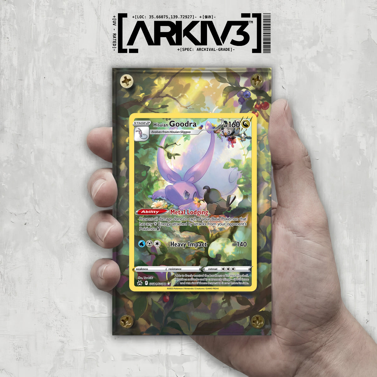 [UNIT: GG21/70] // Hisuian Goodra Extended Art Display Case - Raw