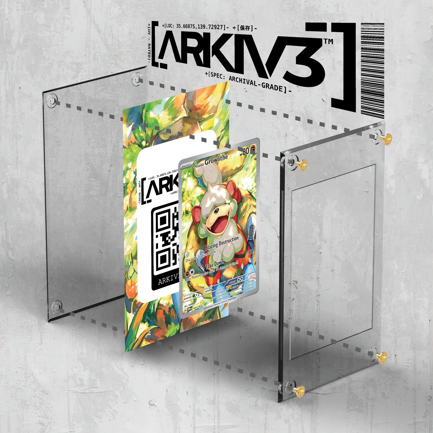 [UNIT: 181/167] // Hisuian Growlithe Extended Art Display Case - Raw