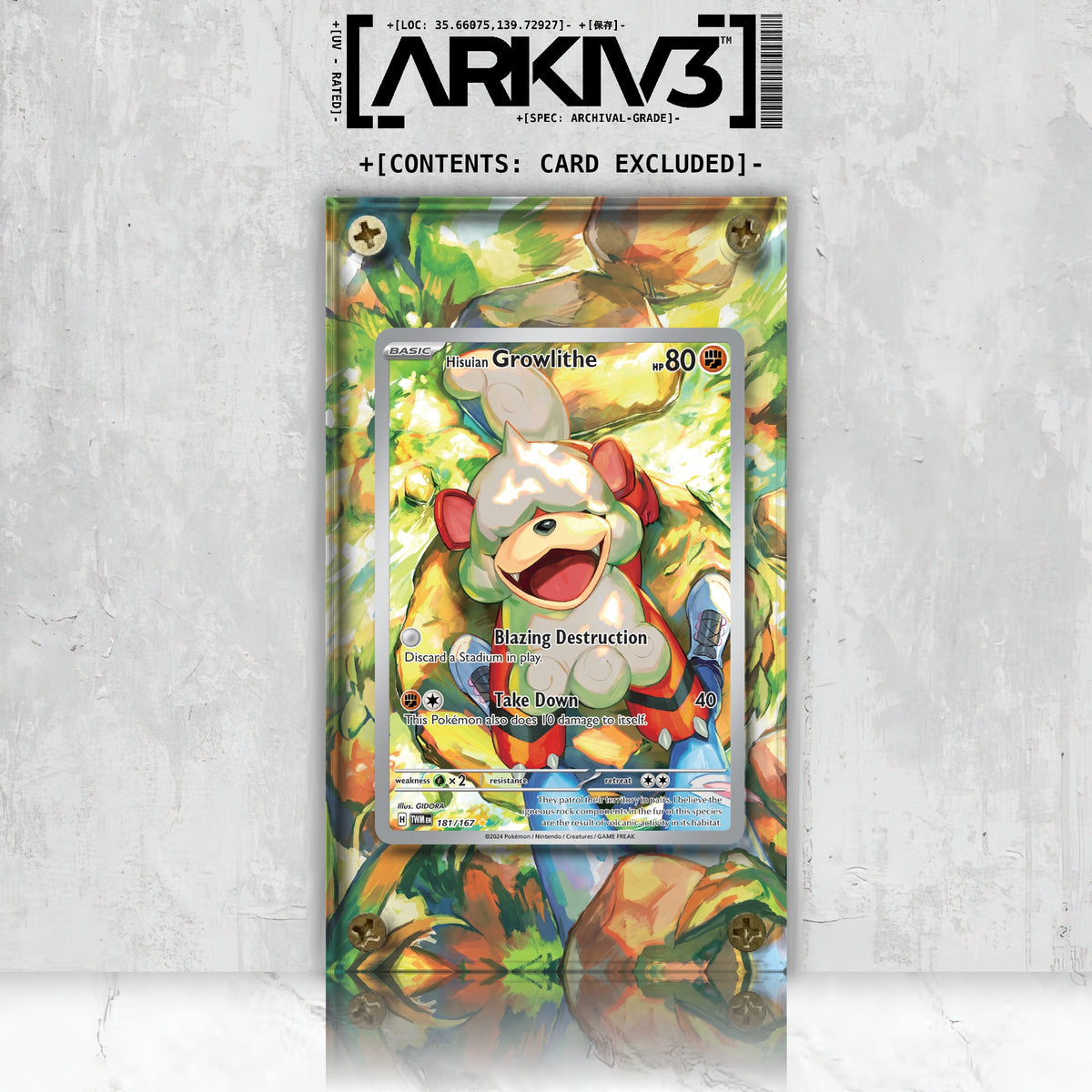 [UNIT: 181/167] // Hisuian Growlithe Extended Art Display Case - Raw