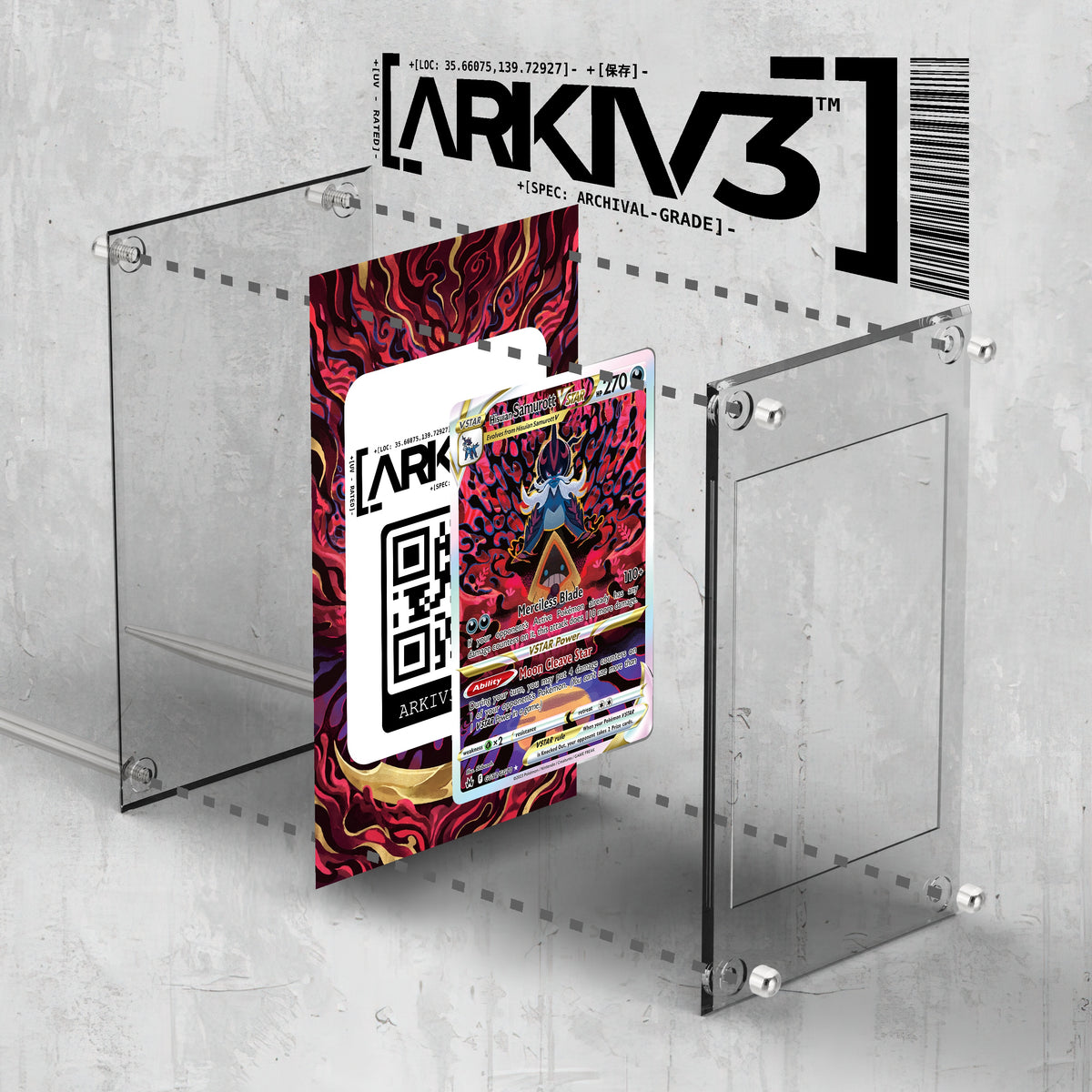 [UNIT: GG52/70] // Hisuian Samurott VSTAR Extended Art Display Case - Raw