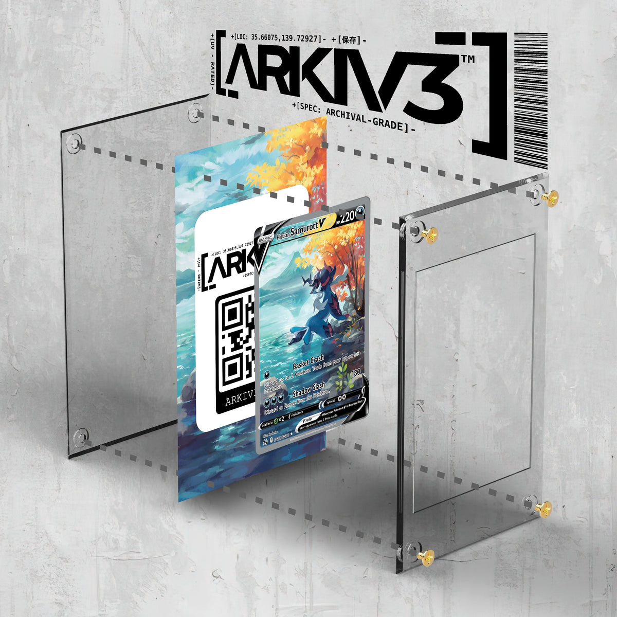[UNIT: GG51/70] // Hisuian Samurott V Extended Art Display Case - Raw