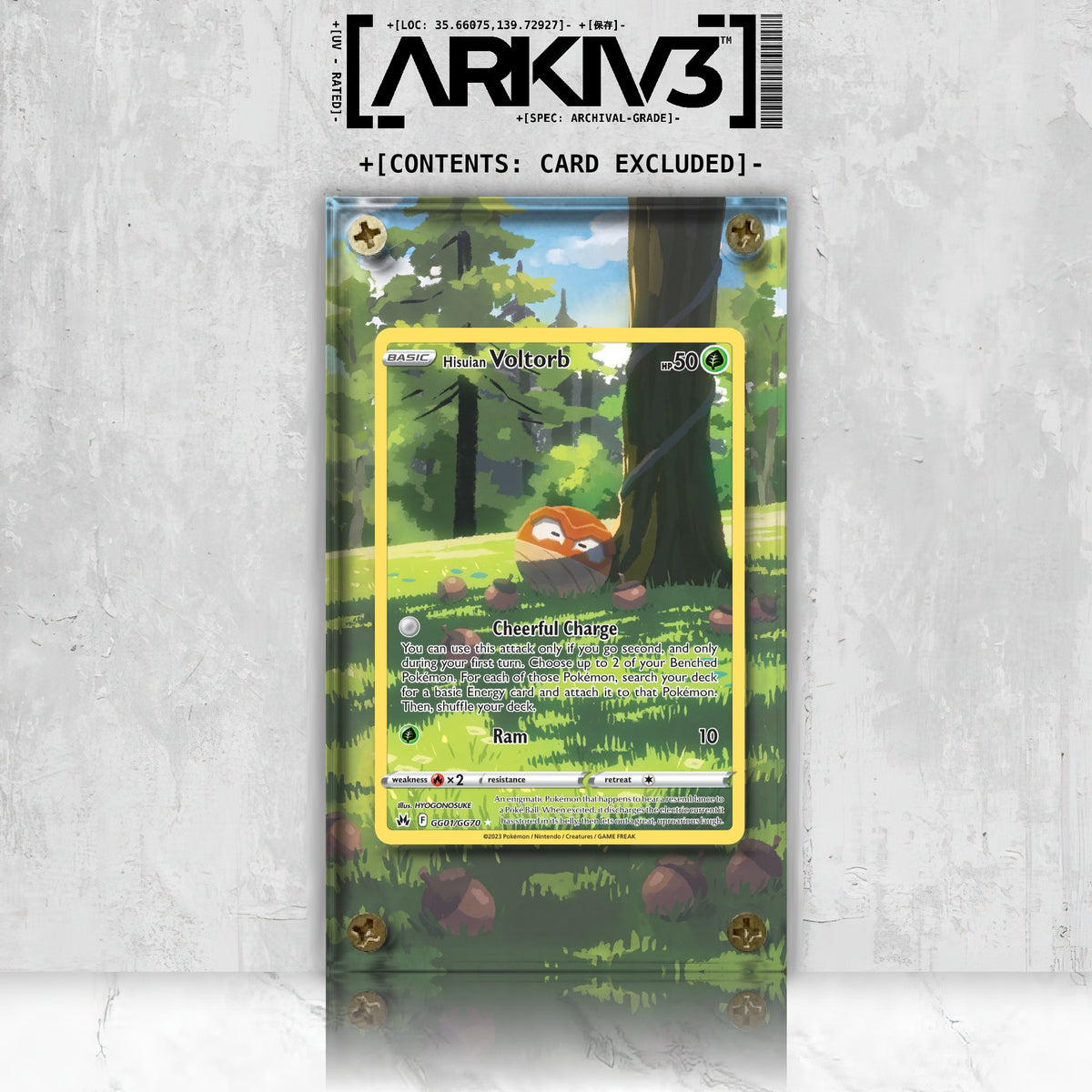 [UNIT: GG01/70] // Hisuian Voltorb Extended Art Display Case - Raw
