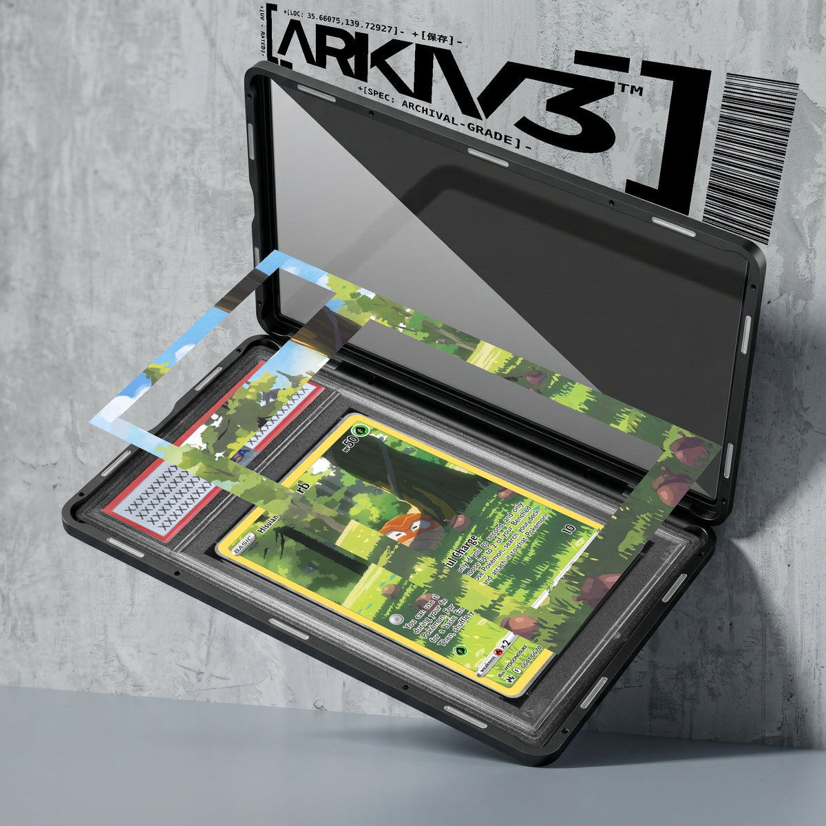 ARKIV3 PSA graded exploded mockup