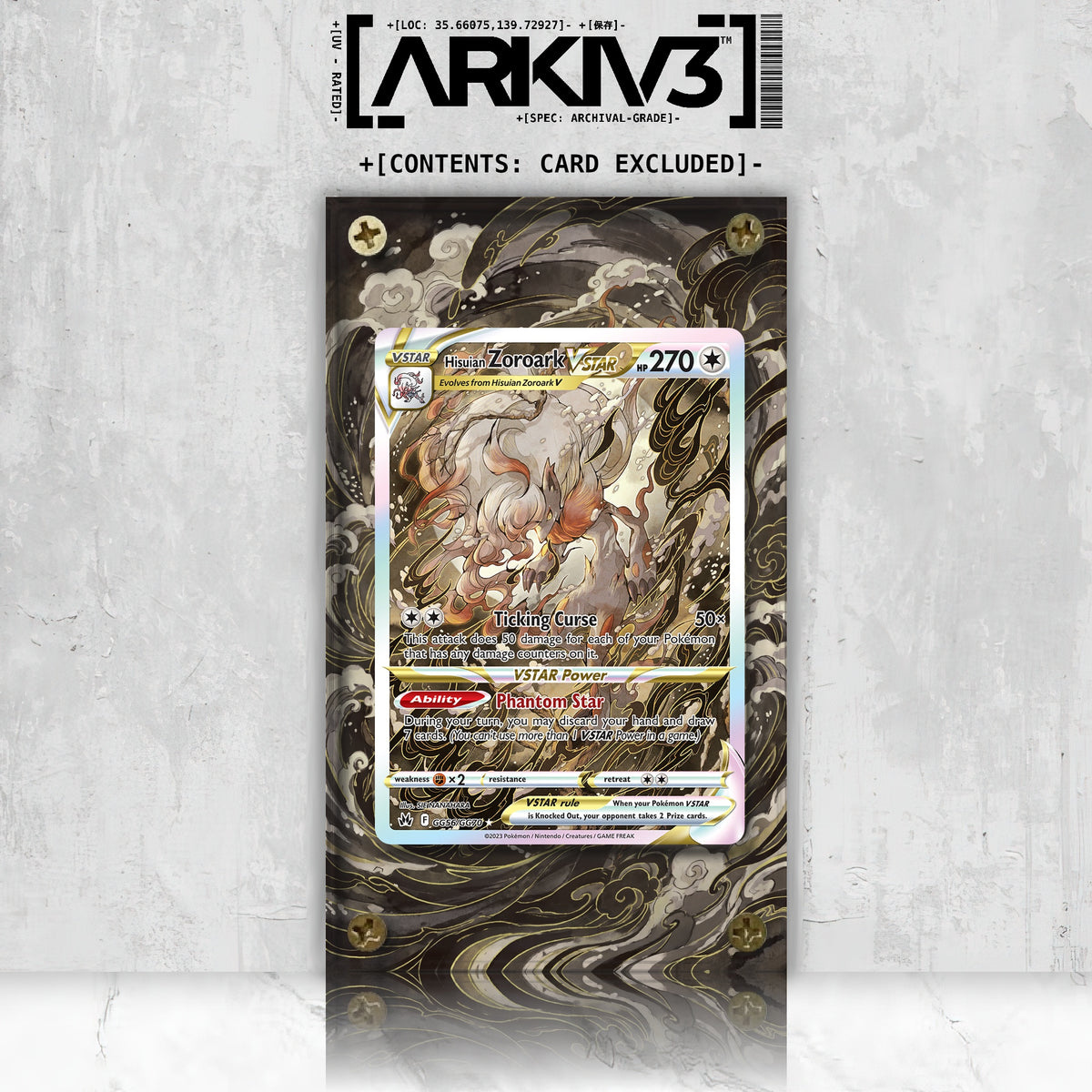 [UNIT: GG56/70] // Hisuian Zoroark VSTAR Extended Art Display Case - Raw