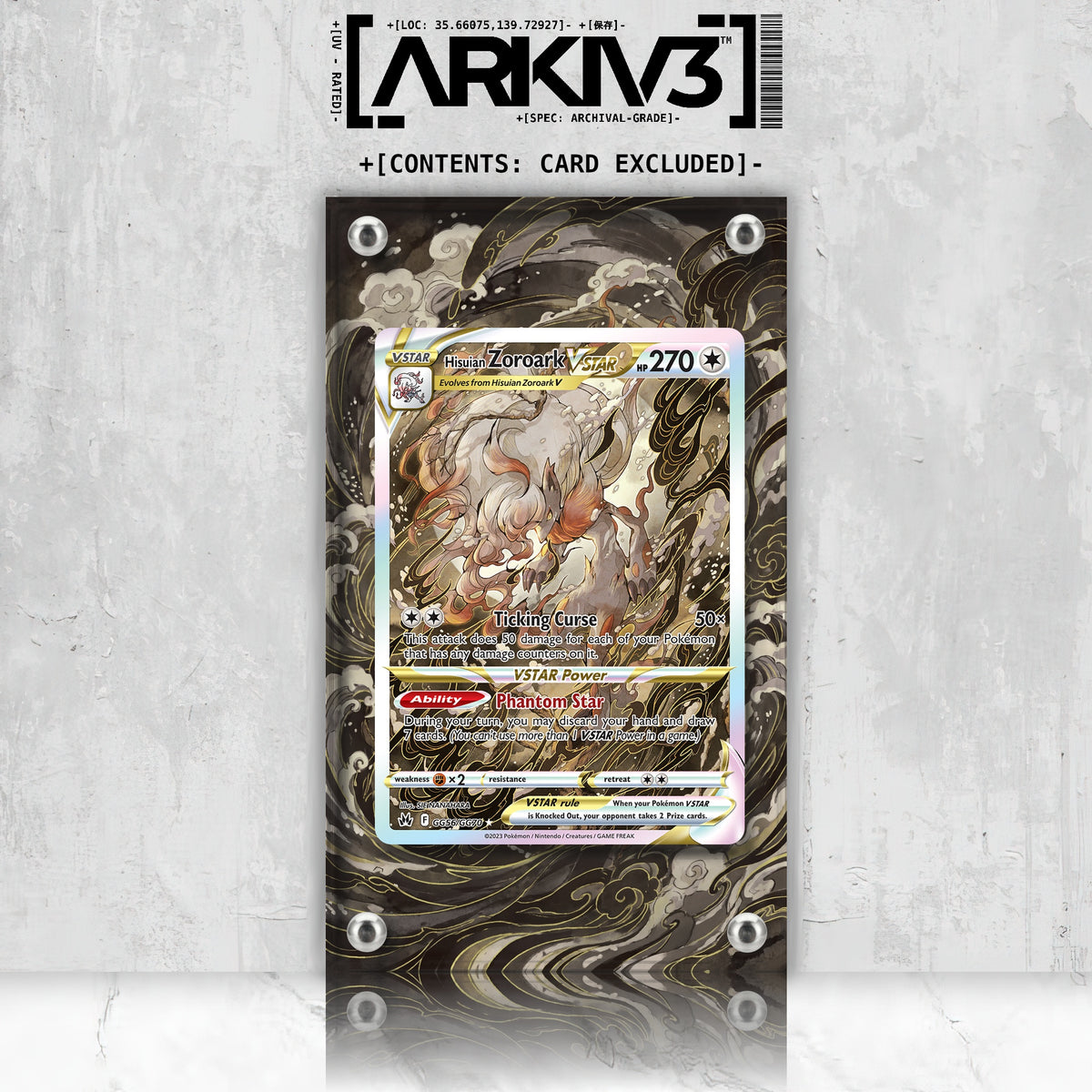 [UNIT: GG56/70] // Hisuian Zoroark VSTAR Extended Art Display Case - Raw