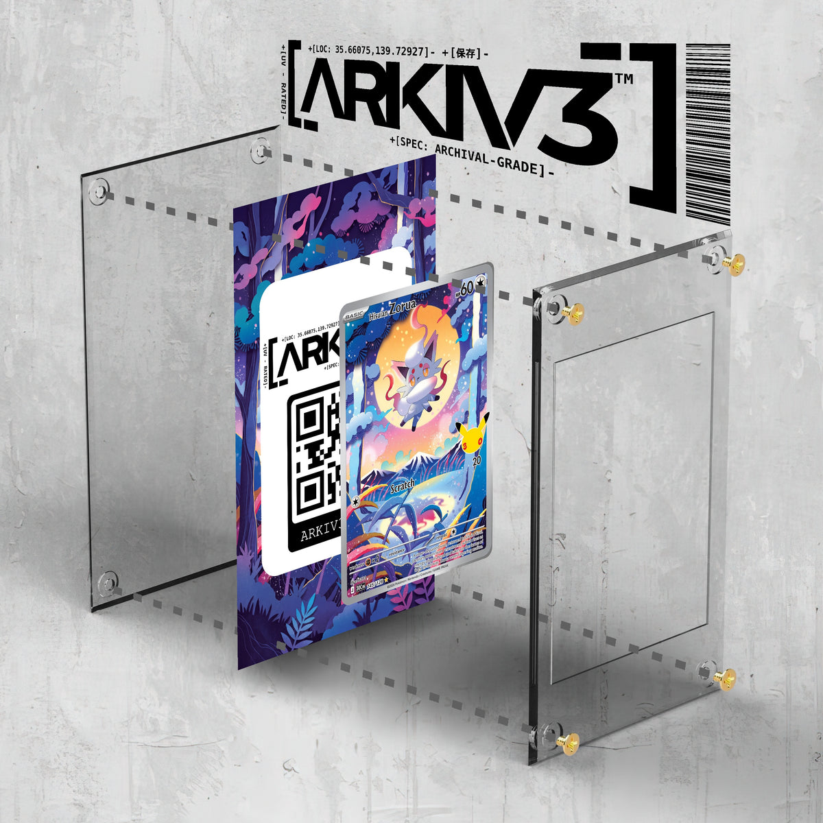 [UNIT: 145/128] // Hisuian Zorua Extended Art Display Case - Raw