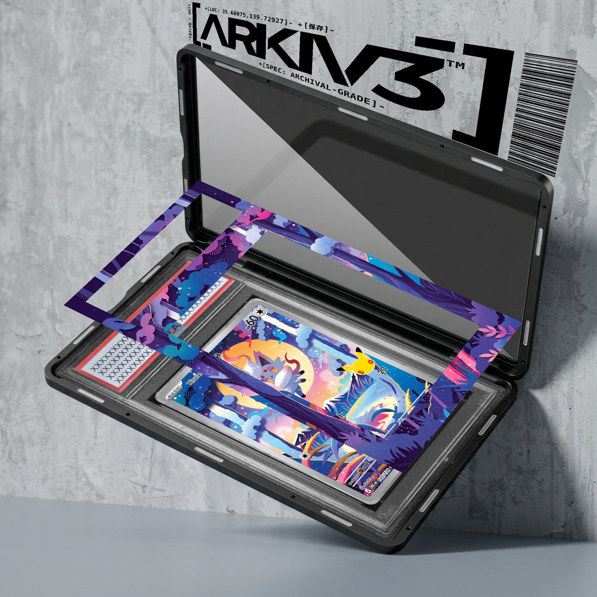 ARKIV3 PSA graded exploded mockup