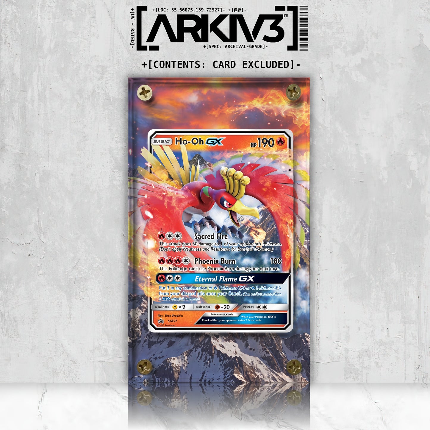 [UNIT: SM57/248] // Ho-Oh-GX Extended Art Display Case - Raw