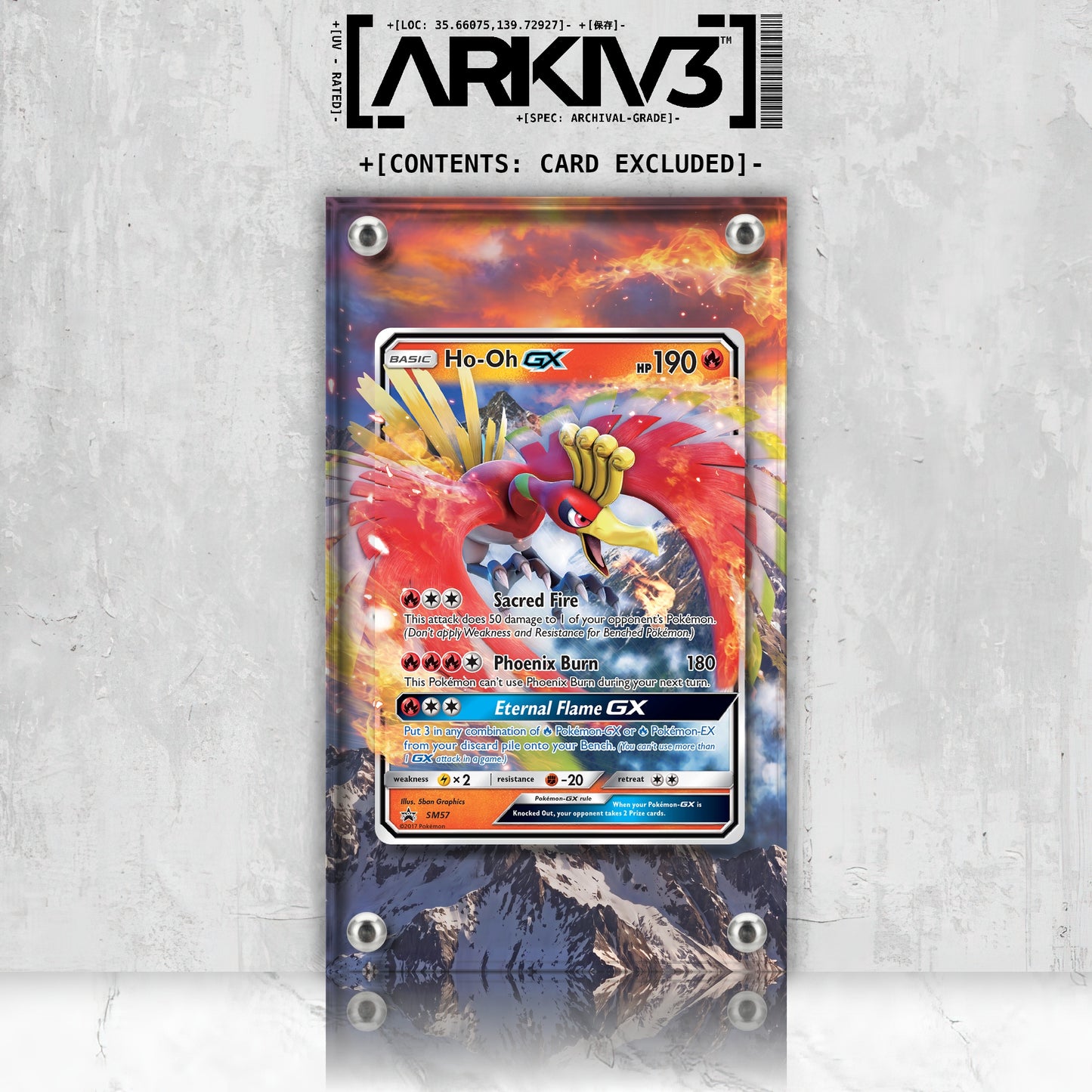 [UNIT: SM57/248] // Ho-Oh-GX Extended Art Display Case - Raw