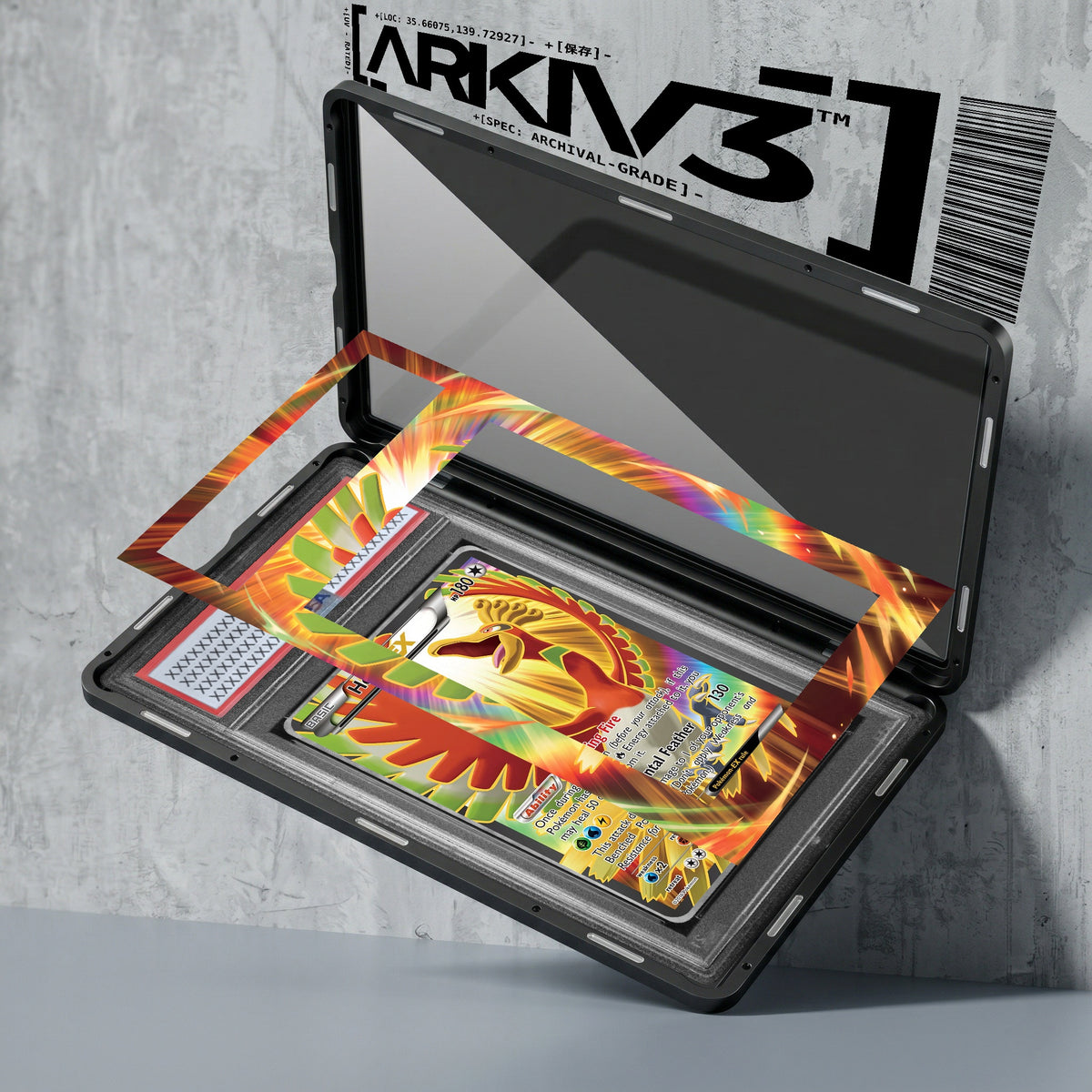 ARKIV3 PSA graded exploded mockup