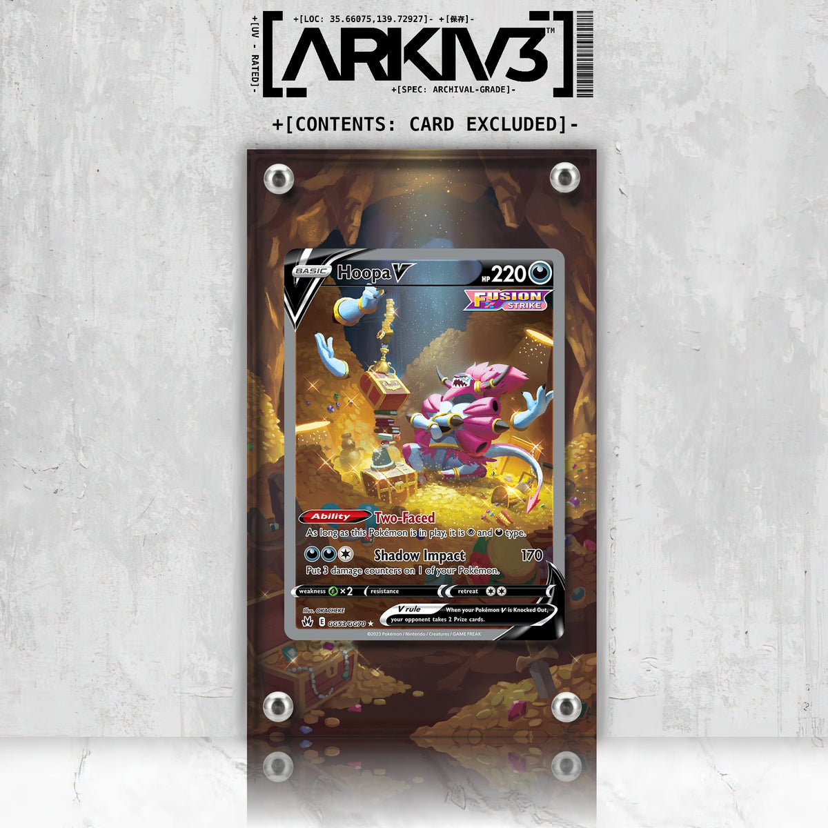 [UNIT: GG53/70] // Hoopa V Extended Art Display Case - Raw