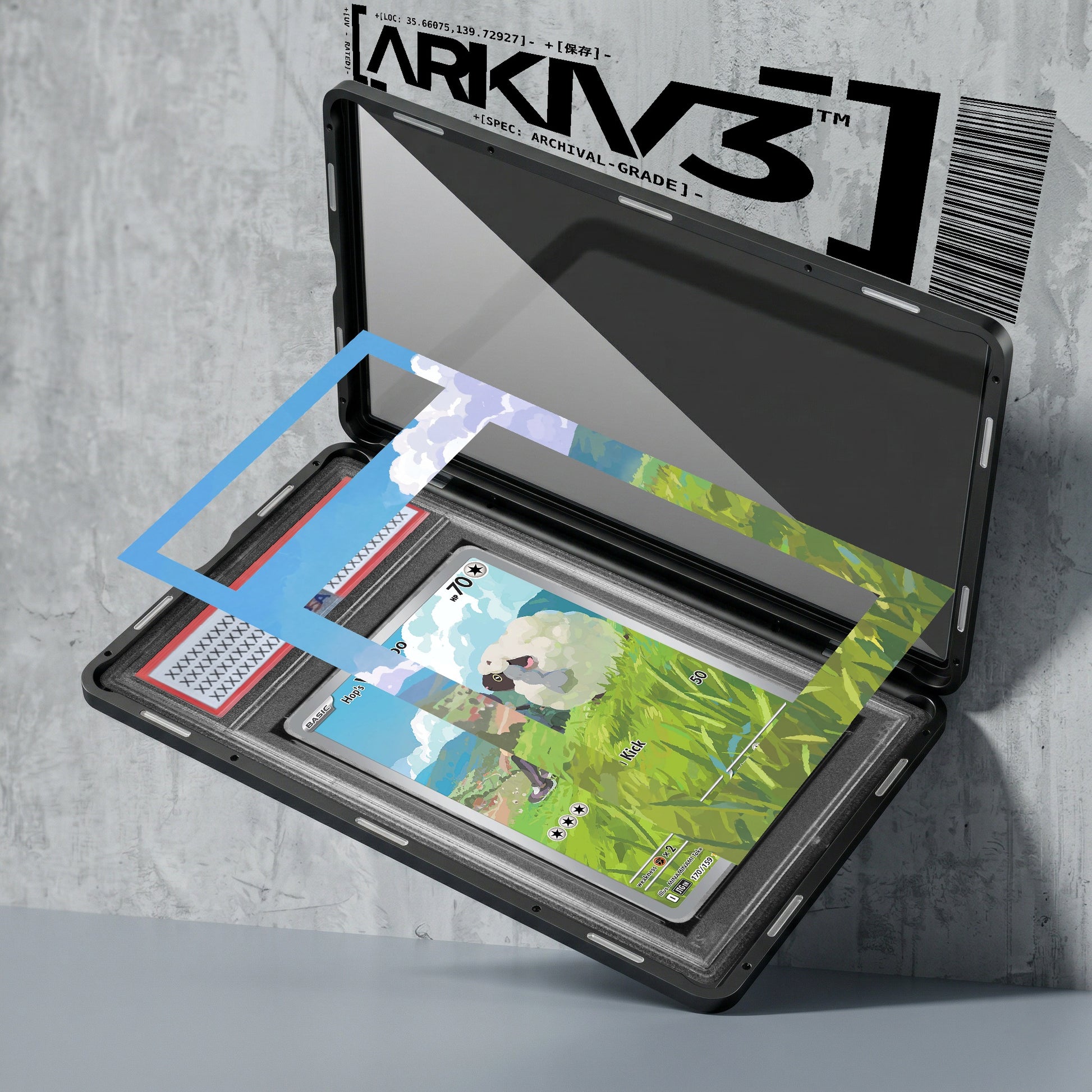 ARKIV3 PSA graded exploded mockup
