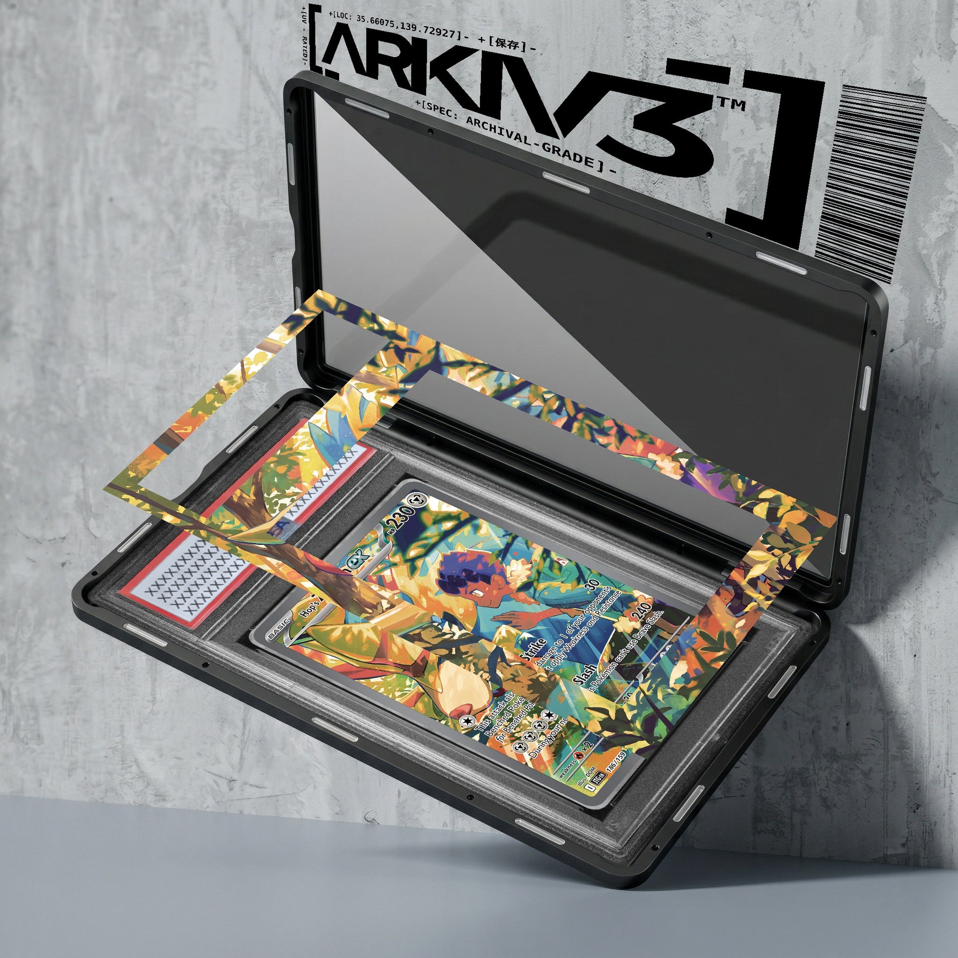ARKIV3 PSA graded exploded mockup